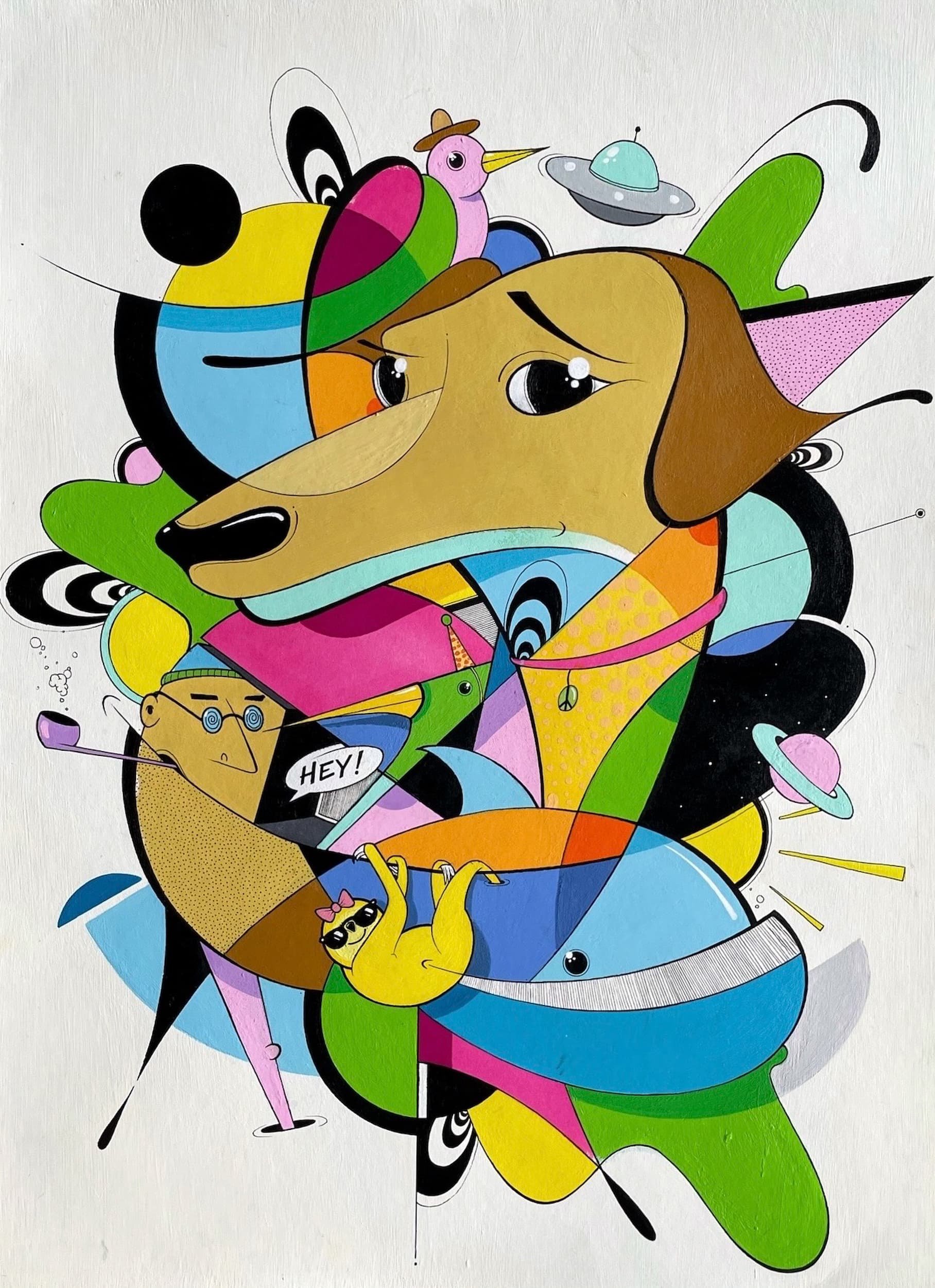 Don‘t Worry, It‘s Just Reality - Acrylic, ink and alcohol markers on paper, 30 x 40 cm, 2025