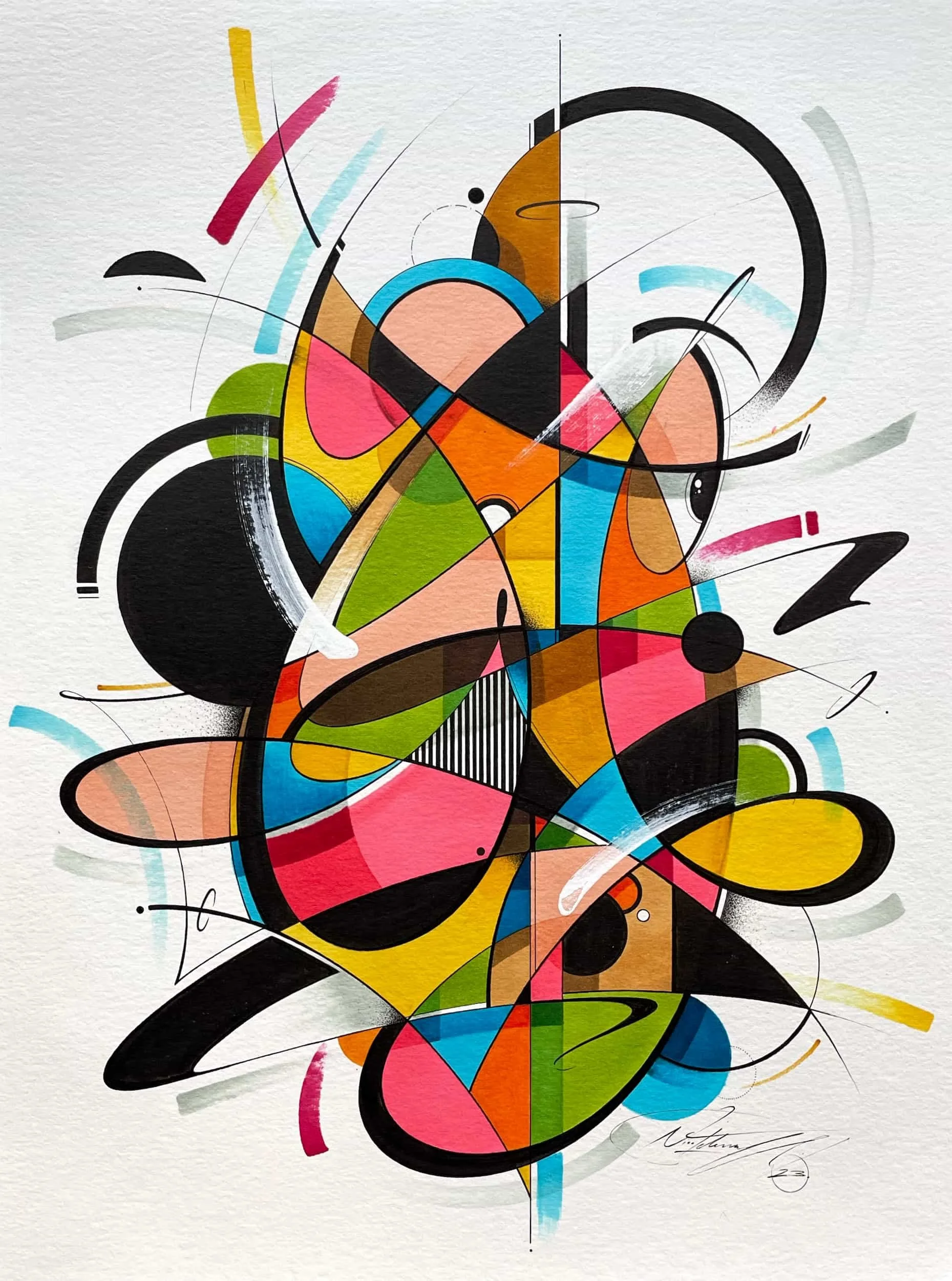 Life II - Alcohol markers, ink and acrylic on paper, 30 x 40 cm, 2023