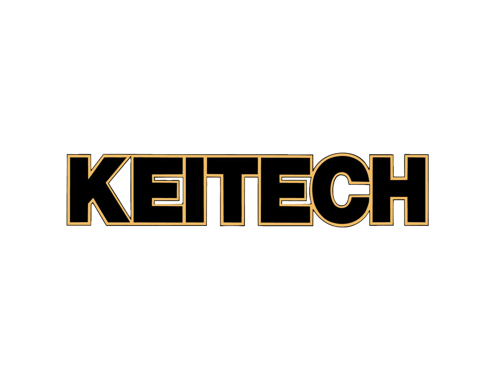 Das Logo zeigt den Schriftzug 'KETECH' in schwarz mit goldener Umrandung auf weißem Hintergrund.