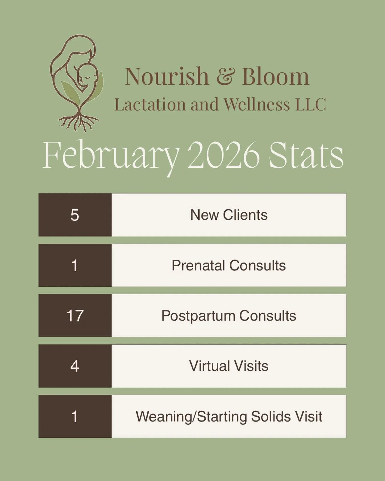 For a short month, it was pretty busy! 👶🏼

February also held a lot of exciting behind the scenes work, stay tuned for community collaborations, events and much more! 

We are here to help with your breastfeeding journey, however you need us. We ca