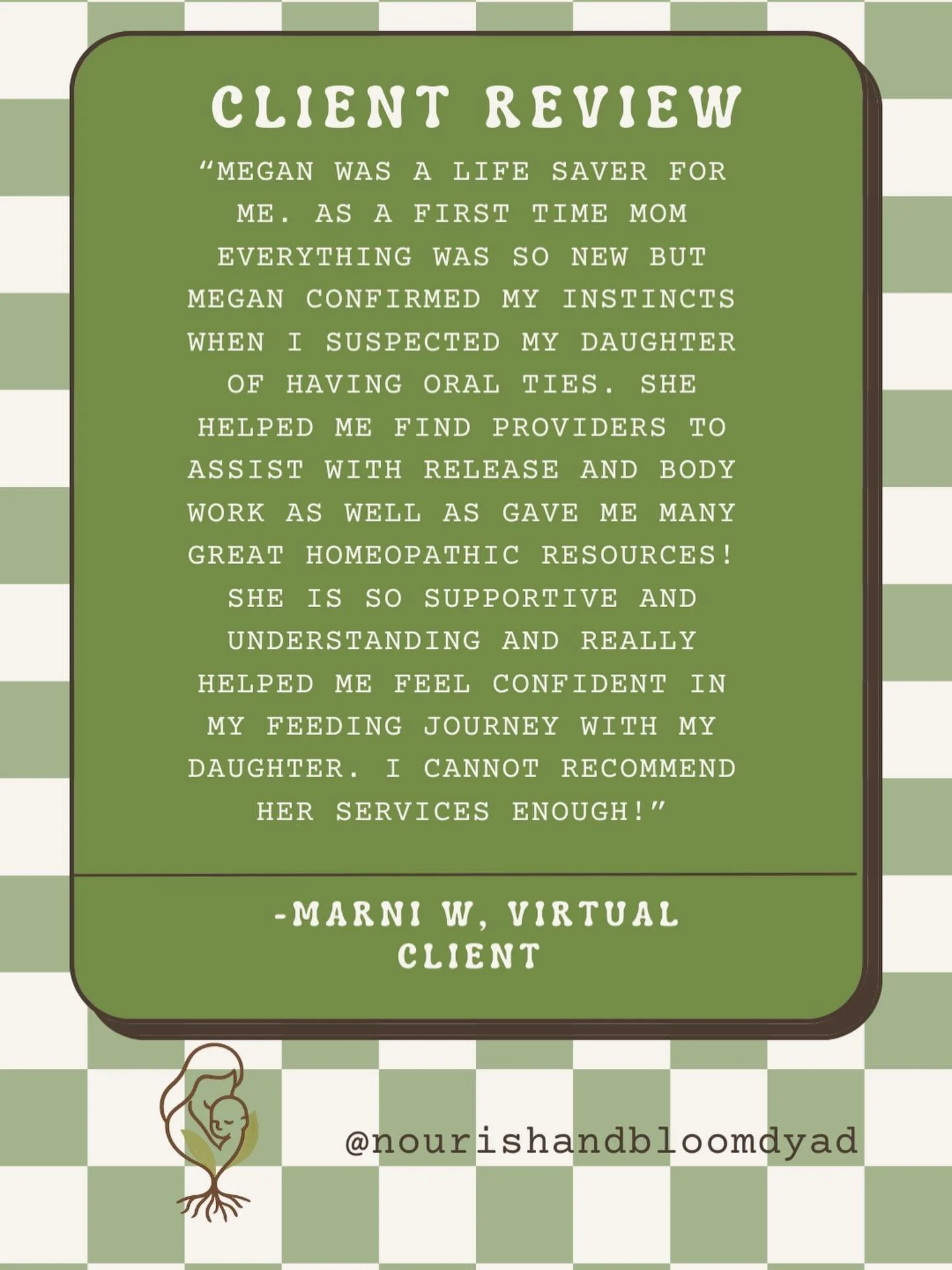 All lactation support for Marni and her sweet little baby was done VIRTUALLY!

Virtual lactation care is valuable. It helps parents really take charge of their baby&rsquo;s care. They are able to fully understand the big picture of what is going on, 