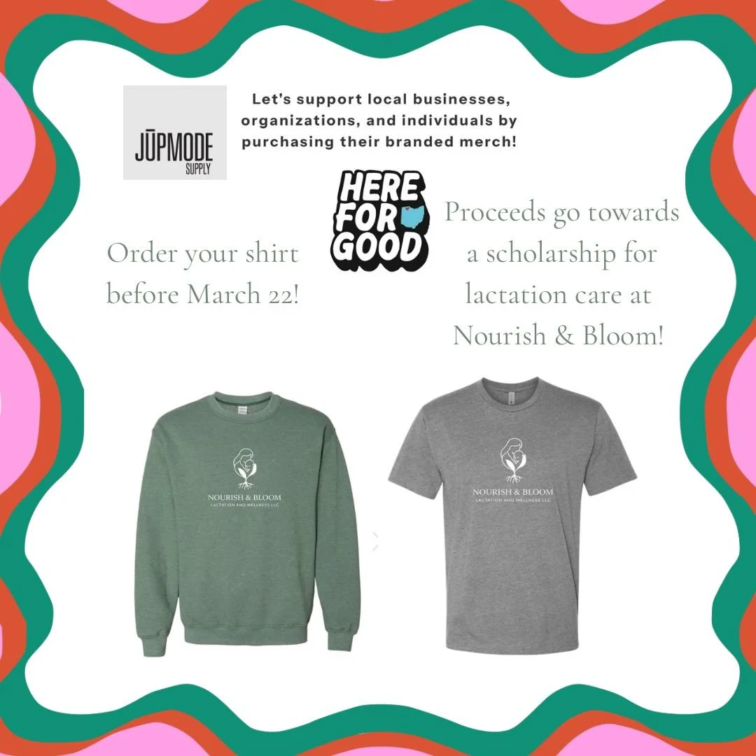 Follow link below to get your Nourish &amp; Bloom gear! All proceeds will be used to fund a scholarship for lactation care, and make it accessible for all! Plus, they&rsquo;re super comfy 😊.

https://www.jupmodesupply.com/collections/2026-here-for-g