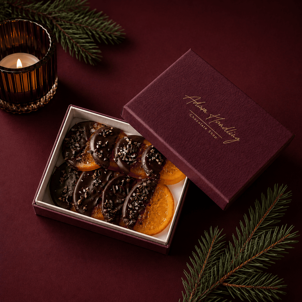 Chocolate dipped orange