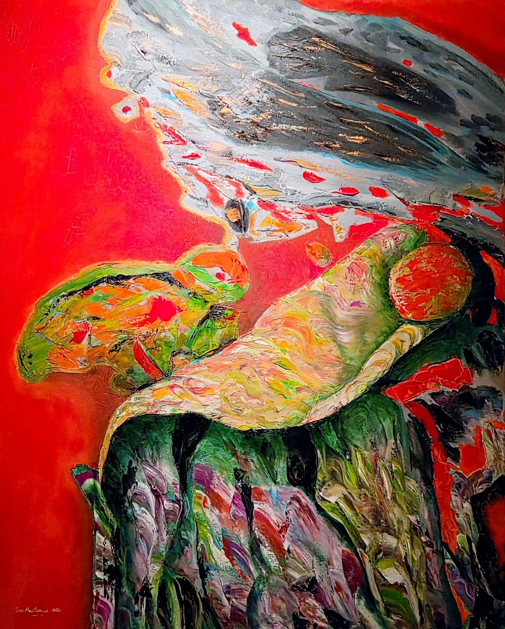 Souvenirs...2019.Oil on canvas.100cm×80cm