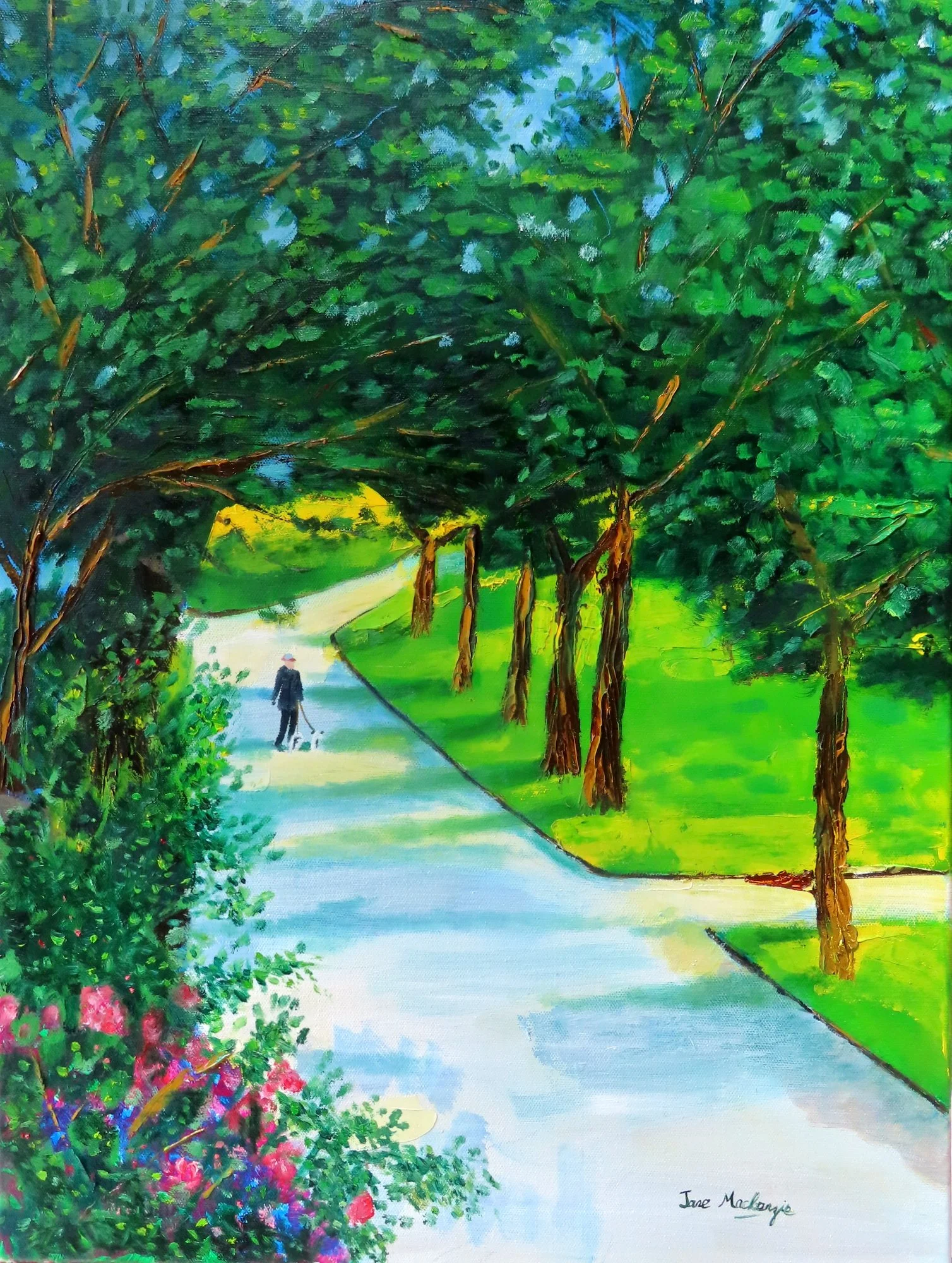 A Quiet Walk, St Andrews Park. 2026. Oil on canvas. 60cm×45cm