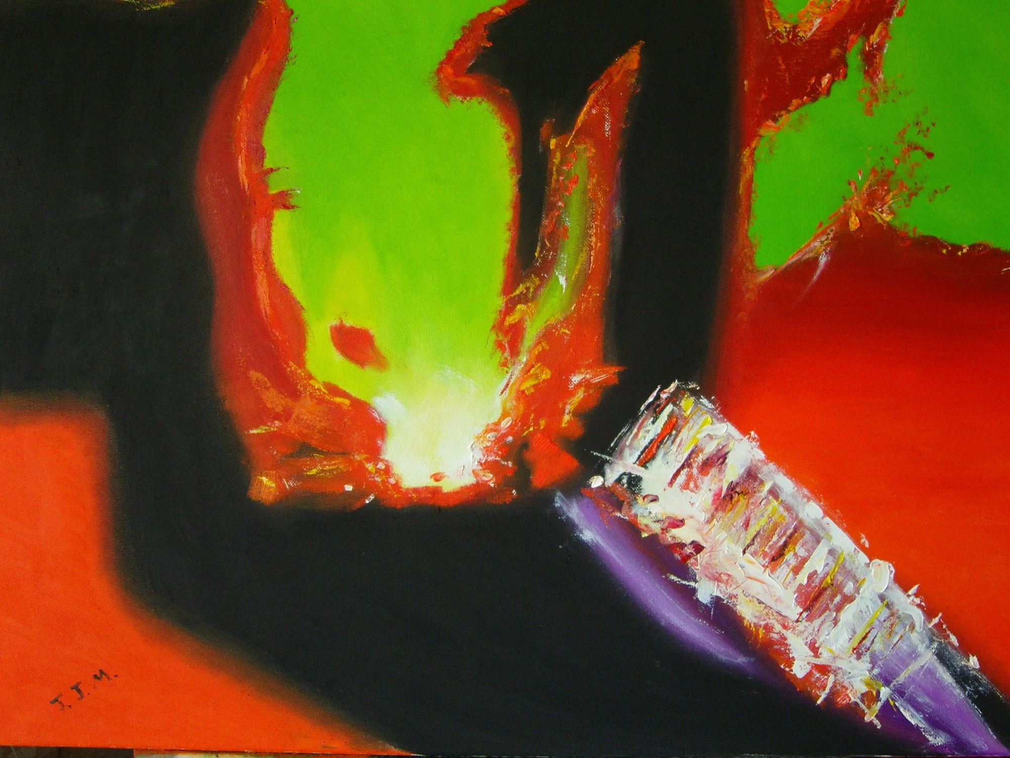 Autoportrait.2014.Oil on canvas.50cm×40cm