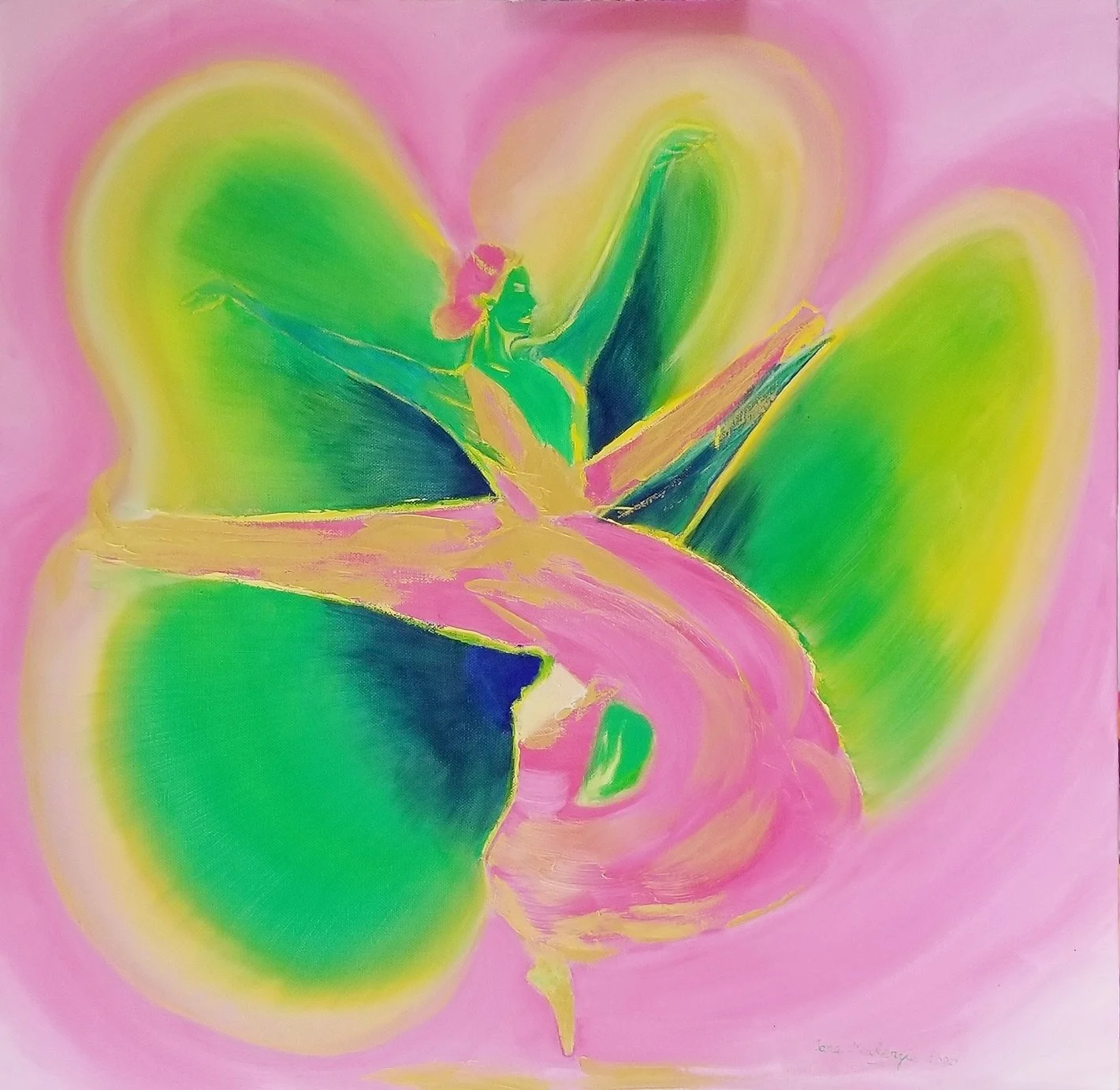 Ballerine #2.2019.Oil on canvas.61cm×61cm