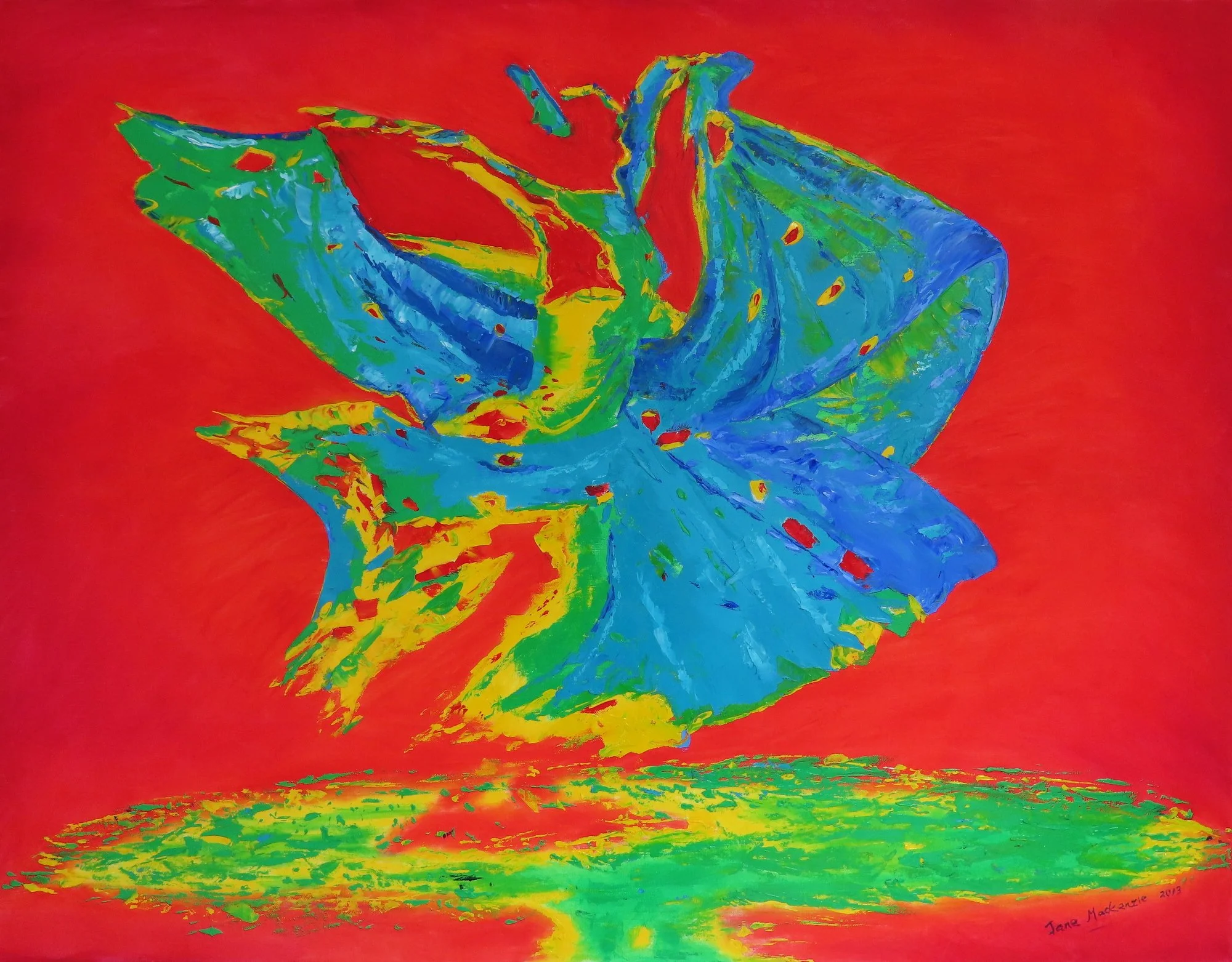 La Dance du Paon.2013.Oil on canvas70cm×90cm