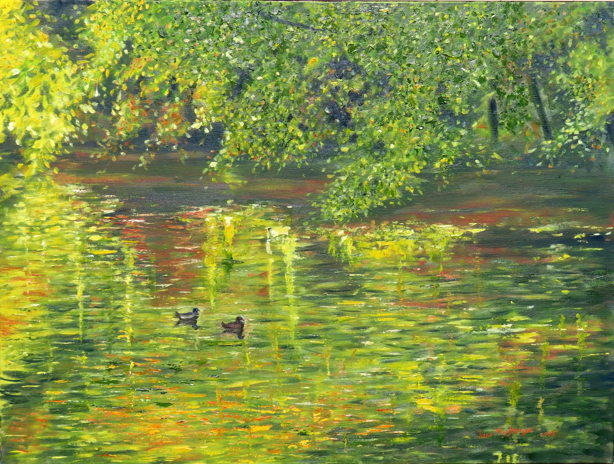 Le Trieux à Guingamp.2020.Oil on canvas.30cm×24cm