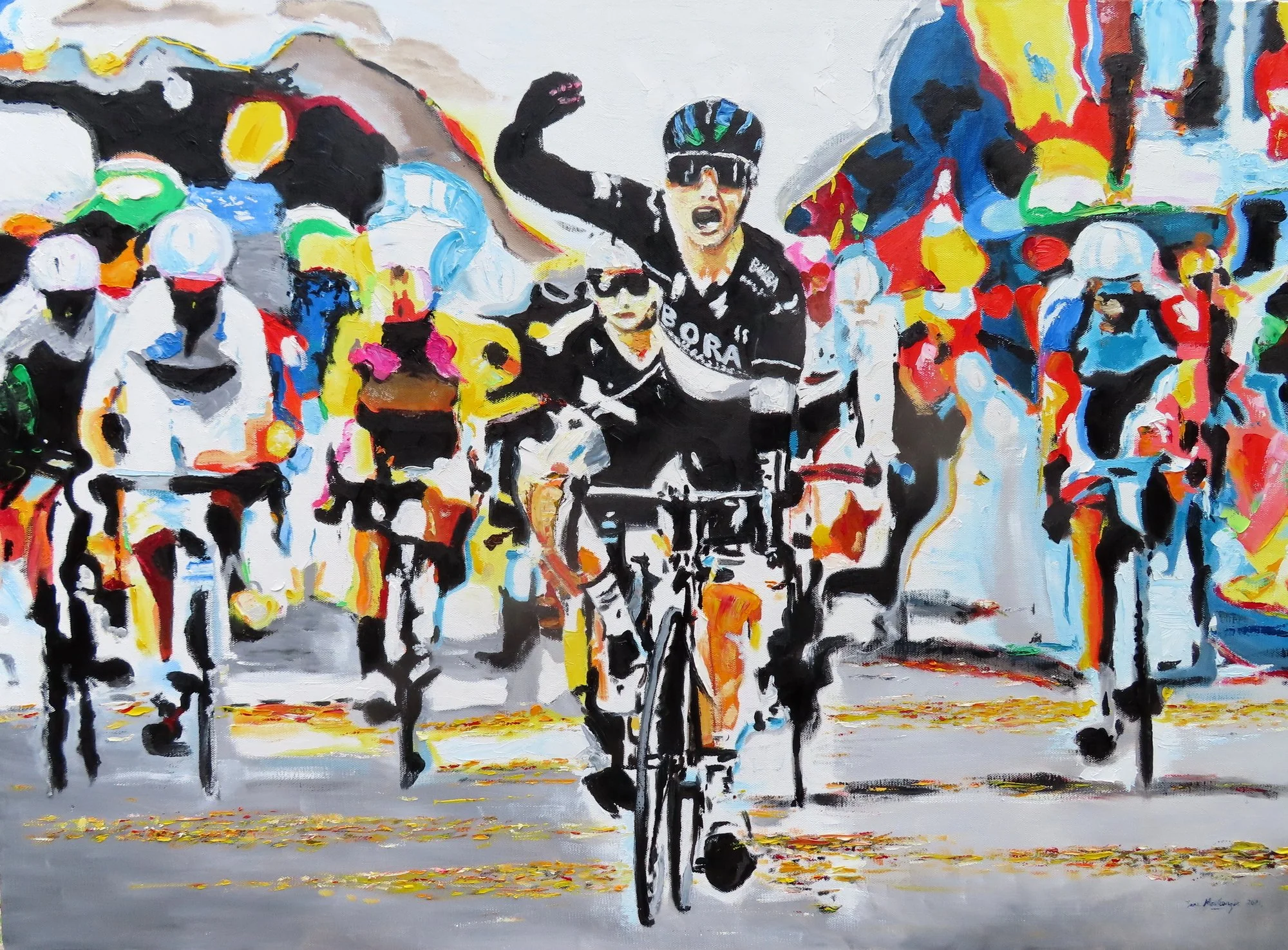 La Sprint.2021.Oil on canvas.140cm×100cm