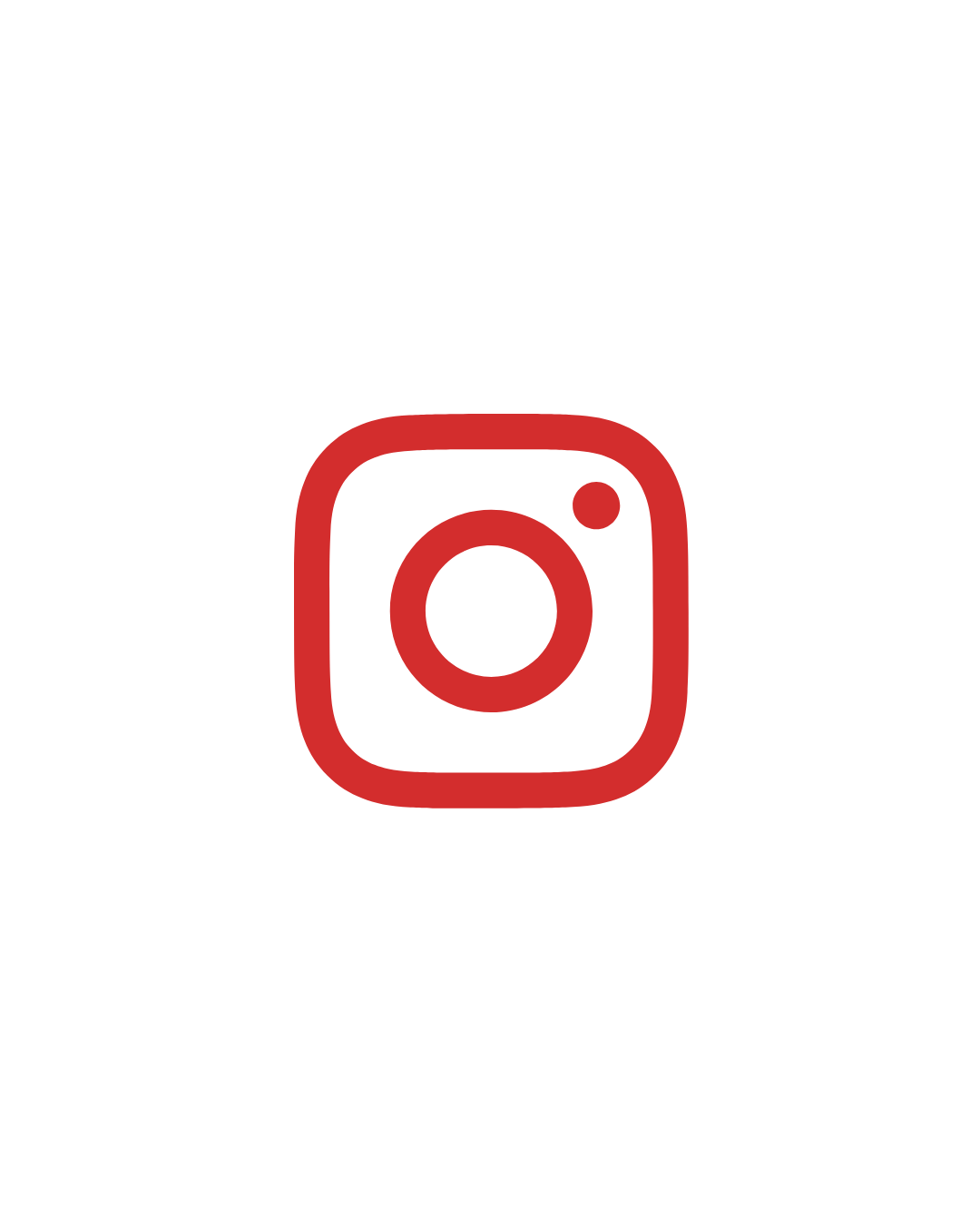 Instagram logo in red centered on a black background.
