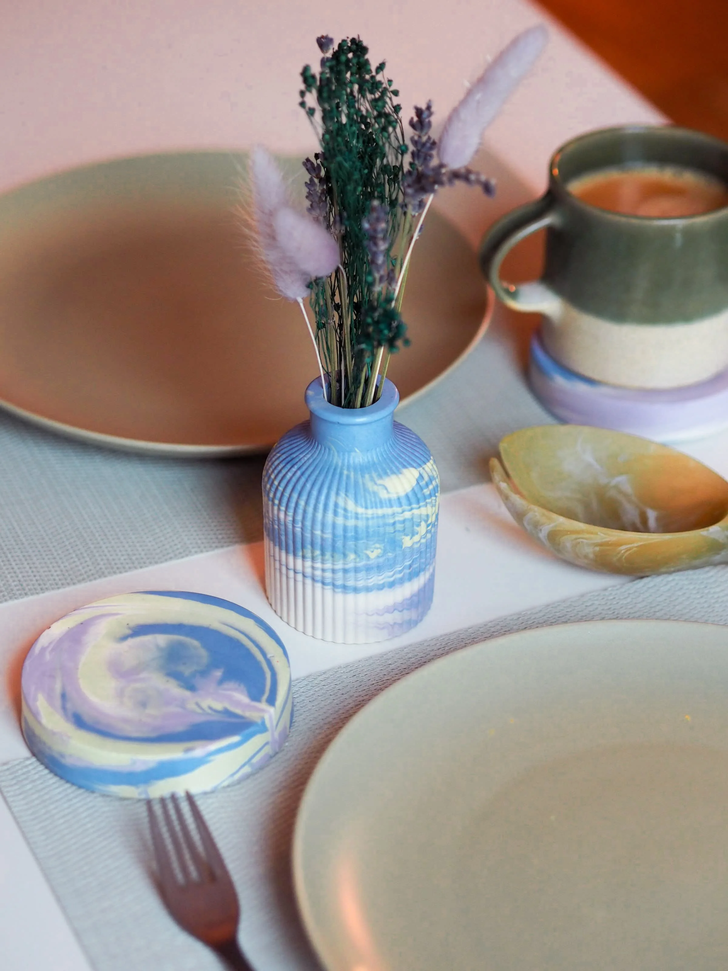 Mini Vases: Blueberry Matcha