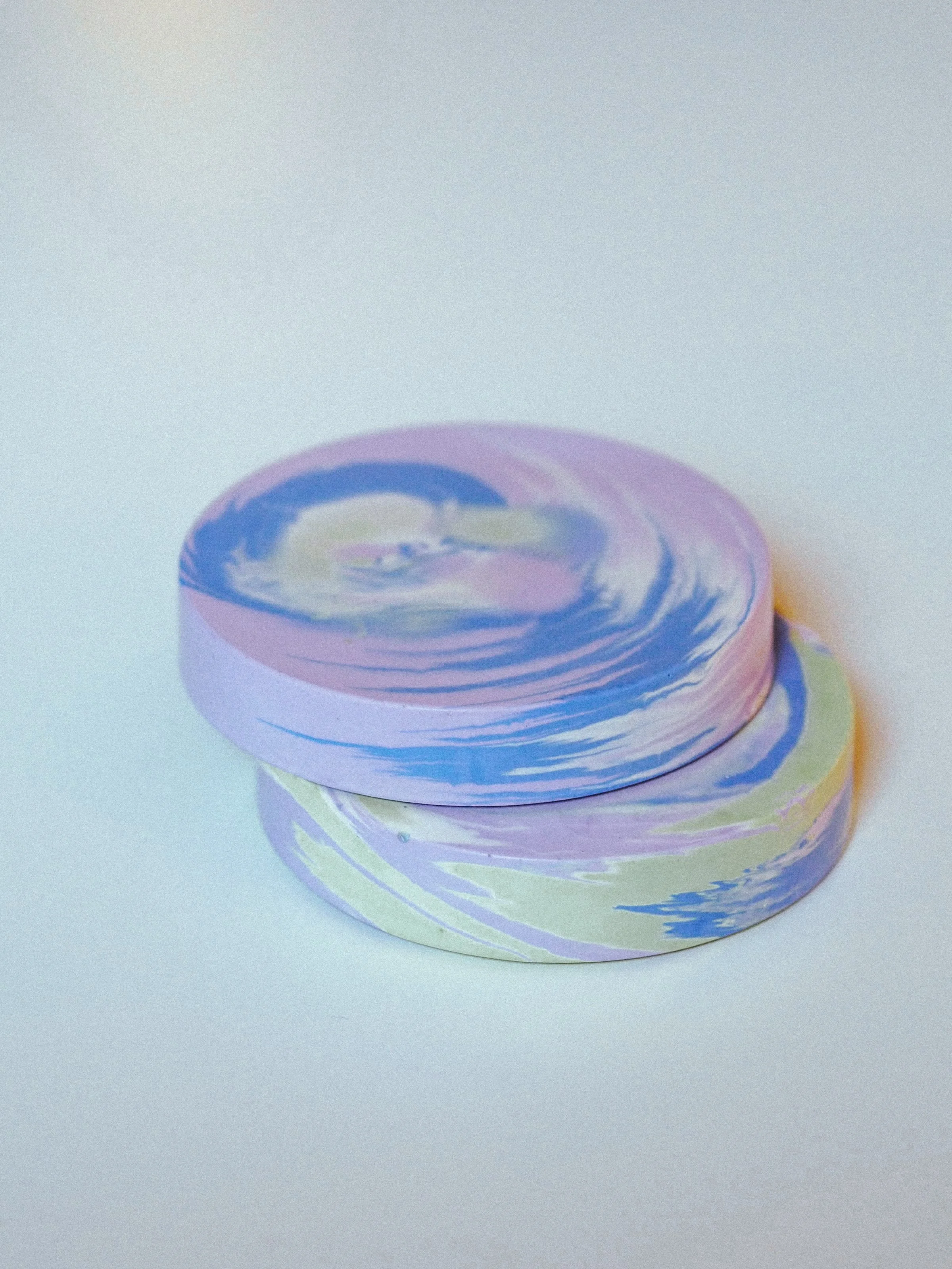 Drinks Coasters: Blueberry Matcha