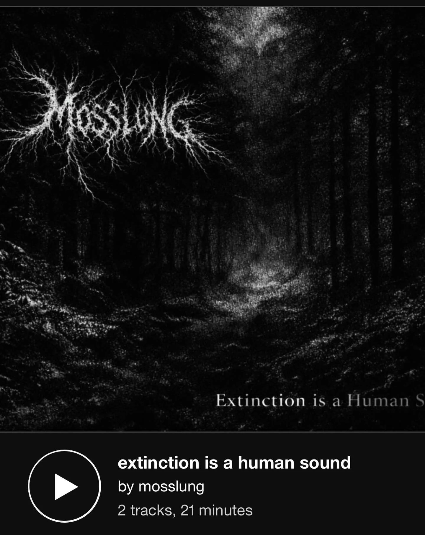 The winter break project is done! https://mosslung.bandcamp.com/album/extinction-is-a-human-sound