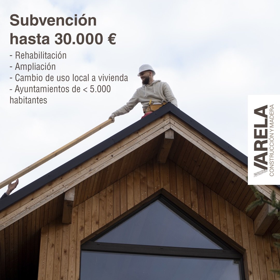 Hasta 30.000&euro; de subvenci&oacute;n por rehabilitar o ampliar viviendas en Ayuntamientos de menos de 5.000 habitantes.

Tambi&eacute;n v&aacute;lido para cambios de uso de locales a vivienda.

Te resumimos los requisitos y, si te interesa, te hac