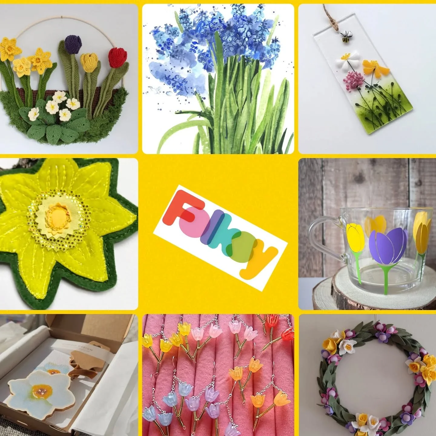 It's a floral Folksy Fridayyyy!
@knots_of_string 
@big.journey.journal 
@thefeltpetalshopbyfranscrafts 
@qumoodesign 
@morgannajewellery 
@luciepritcharddesign 
@sevenhandsdesigns 
@kerrysworksof.art 
@whimsicalfusing 
@folksyhq 
@folksysellers 
#fol