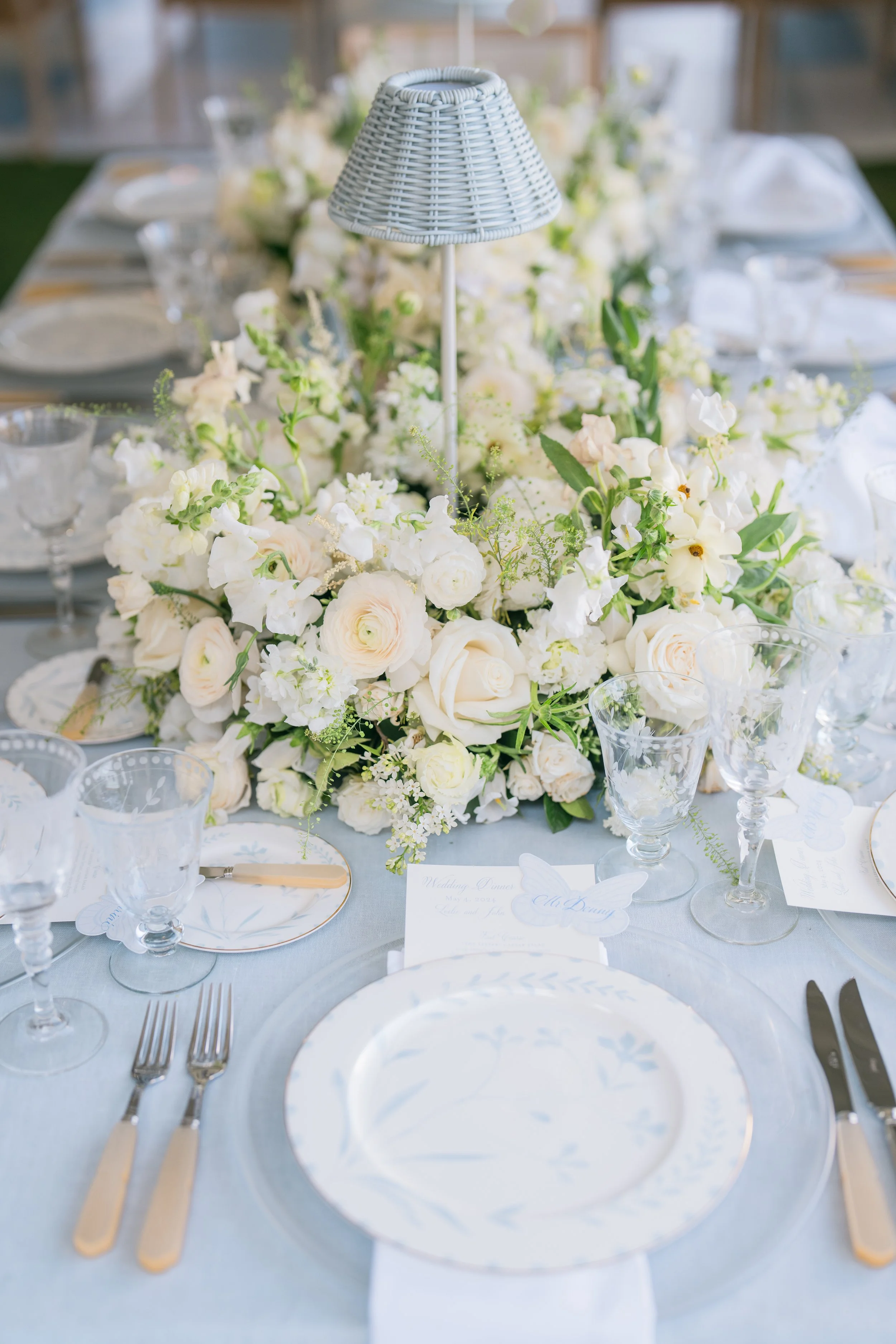 High quality, hand-picked, beautifully arranged white floral centerpieces