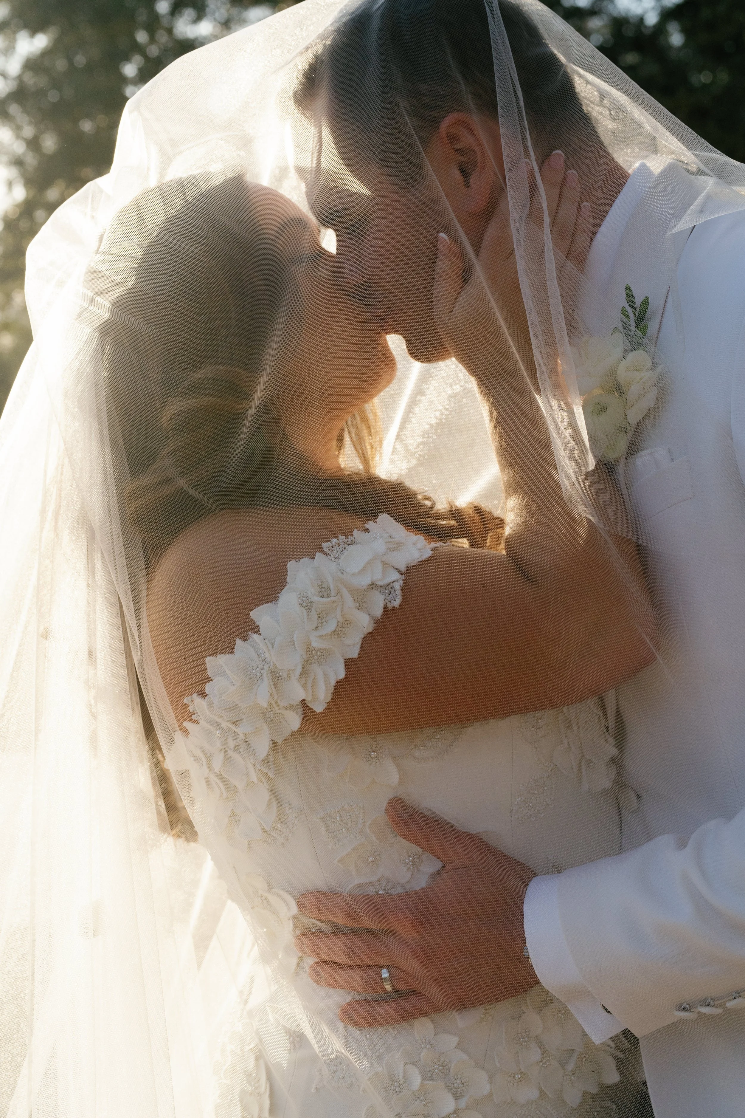 Romantic Palmetto Bluff Wedding photo with  boutonniere