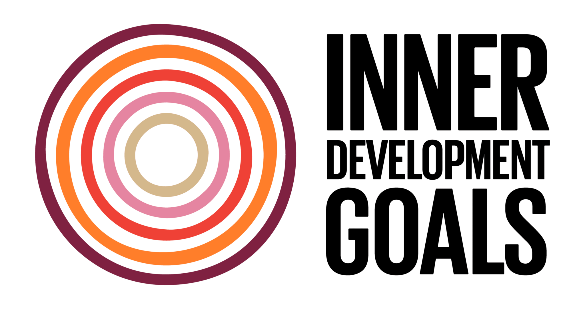 Logo con cerchi colorati sovrapposti e testo "Inner Development Goals" in nero.