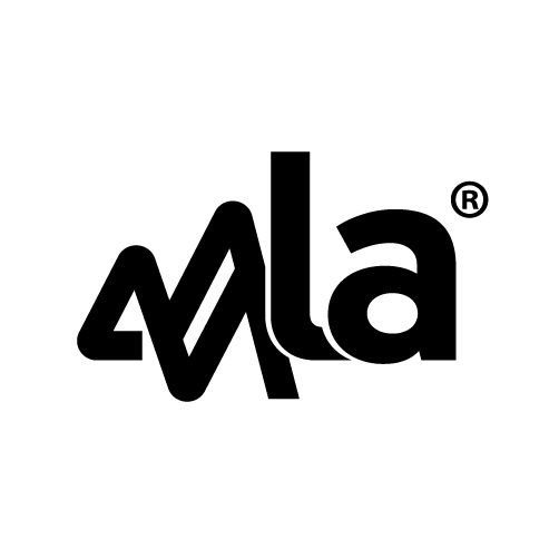 Logo nero e bianco con la parola 'Mala' estilizzata.