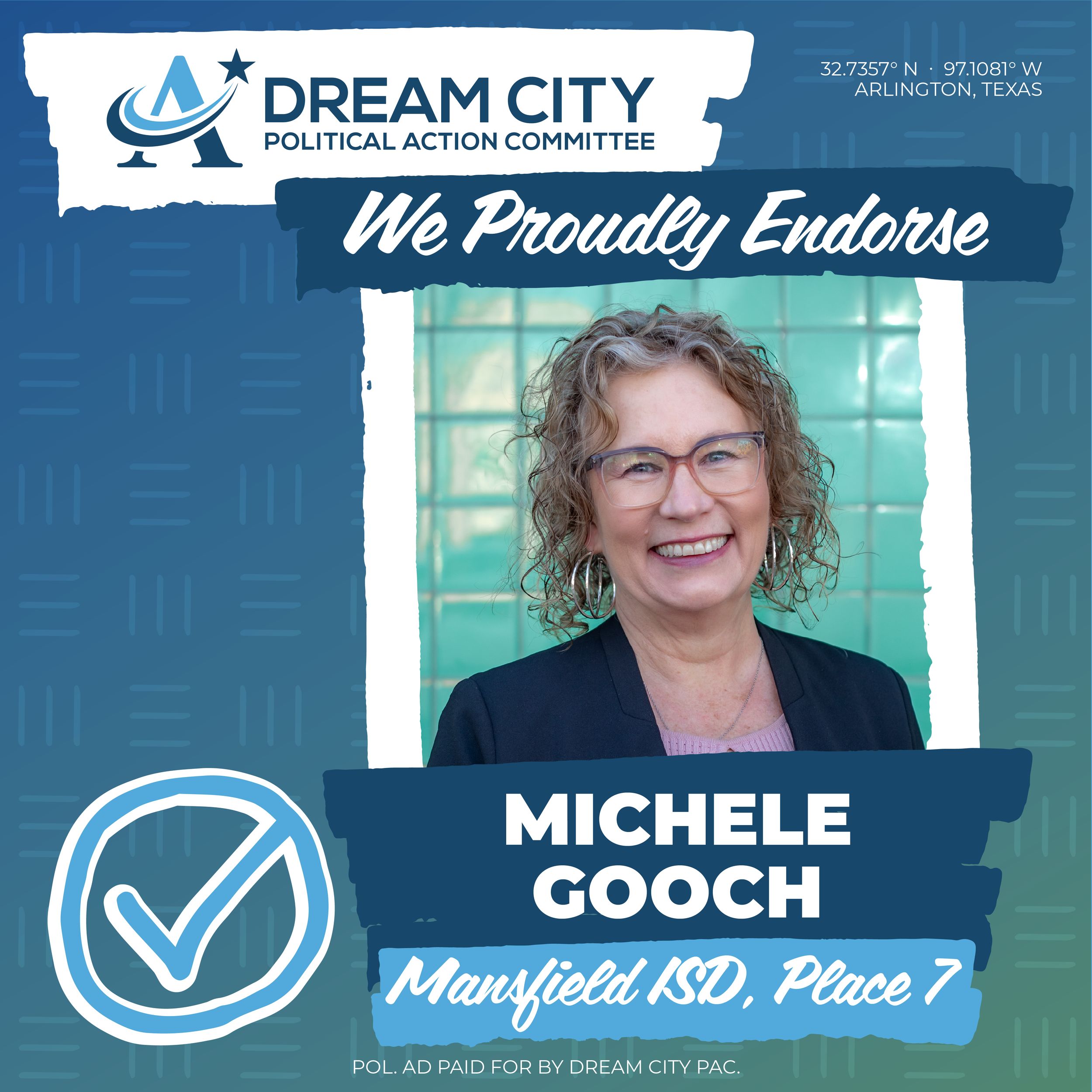 Dream City PAC - May 2026 Endorsement 09 - Michele Gooch, MISD Place 7.png