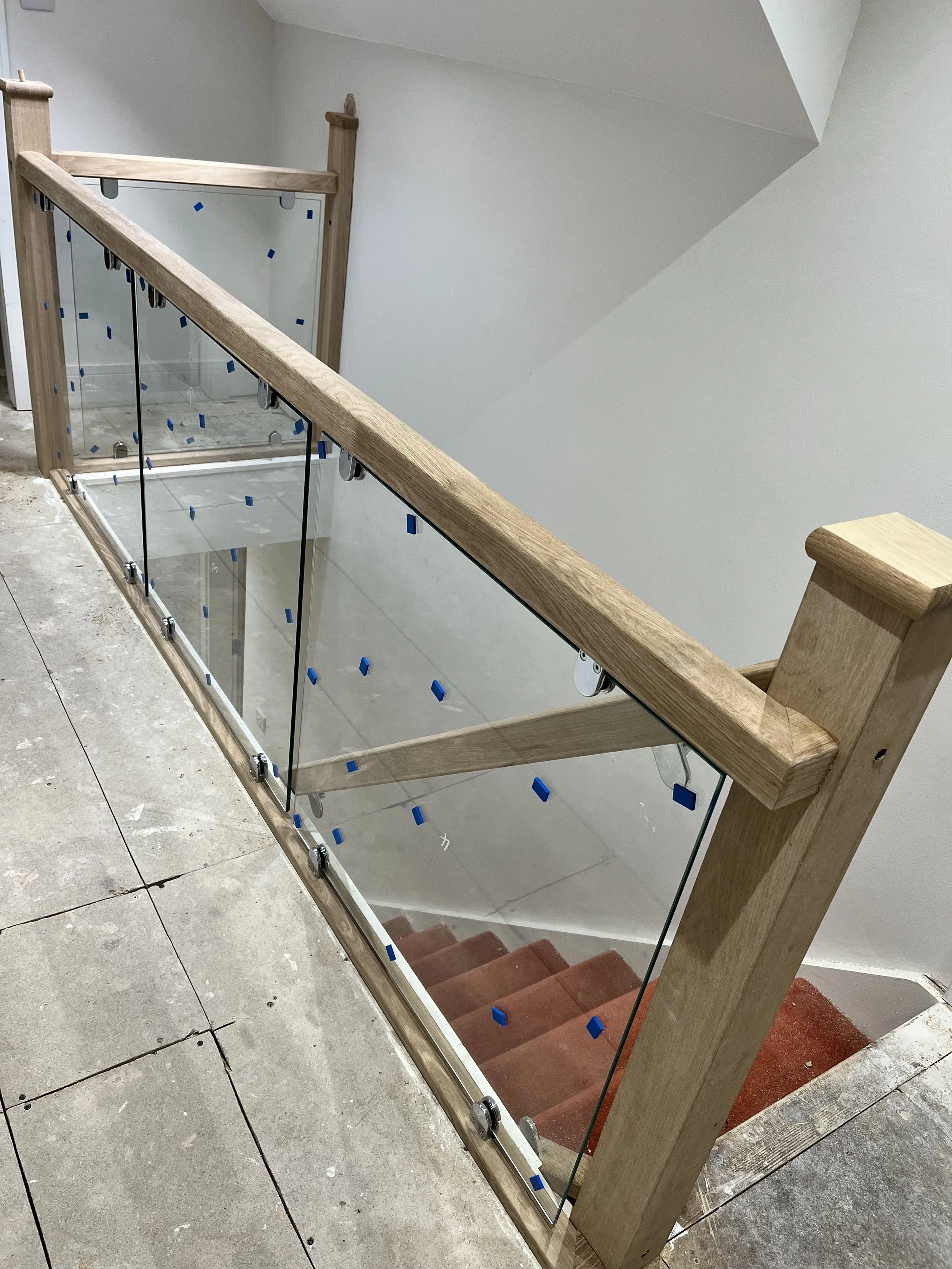 Custom Oak Balustrade Install 
