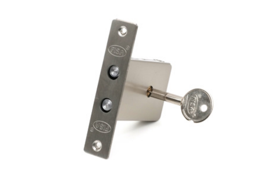 Fechadura de embutir para vidro