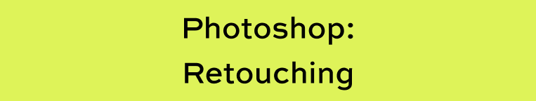 Text auf grünem Hintergrund: Photoshop: Retouching