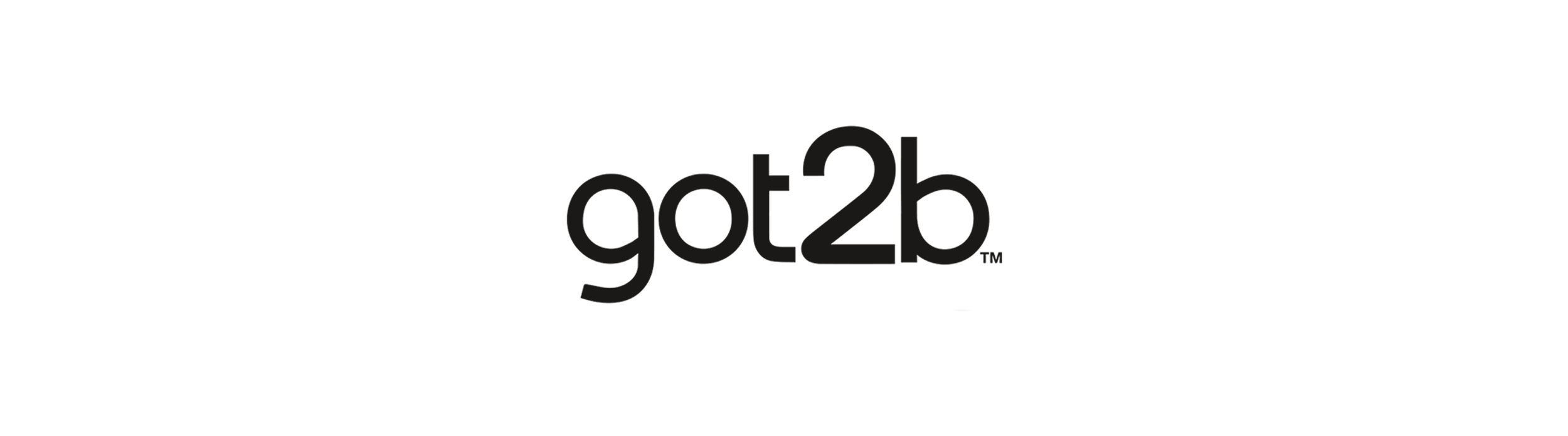 Der schwarze Hintergrund mit den Worten "got2b" in schwarzen Schriftarten