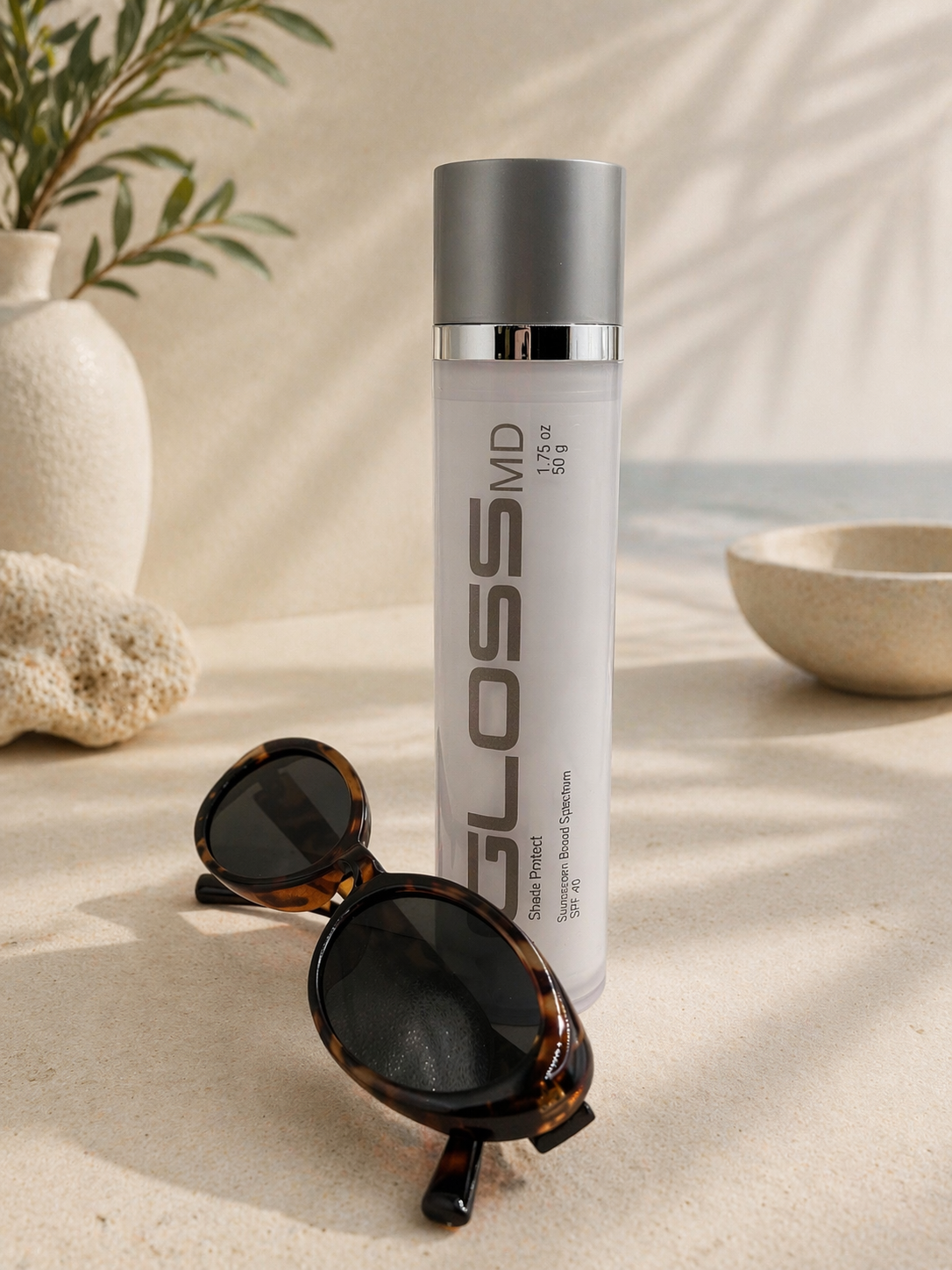 Sunscreen and sunglasses beach still life.png