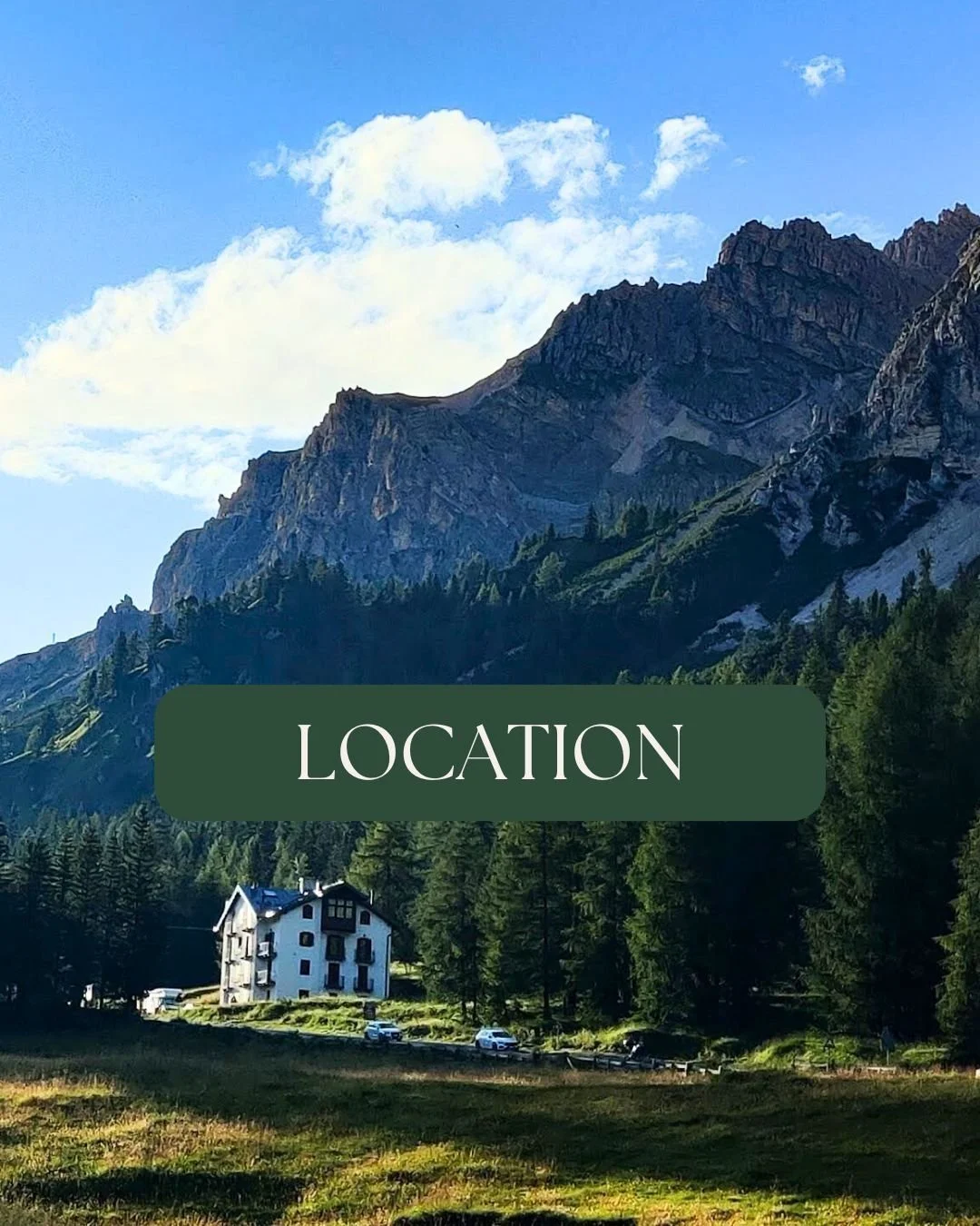 What are the benefits of the location of Casa Tre Croci?

Casa Tre Croci is located on top of Passo Tre Croci, between Cortina d&rsquo;Ampezzo and Misurina.
We are located in front of the B&amp;B Hotel Passo Tre Croci. 
Cortina is 12 minutes by car.

