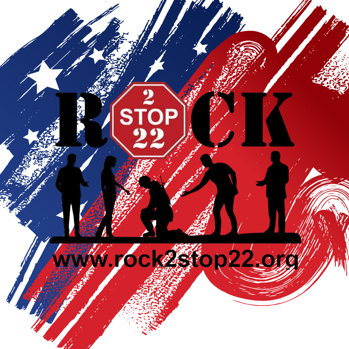 Rock2Stop22 Silhouette Flag Swirl