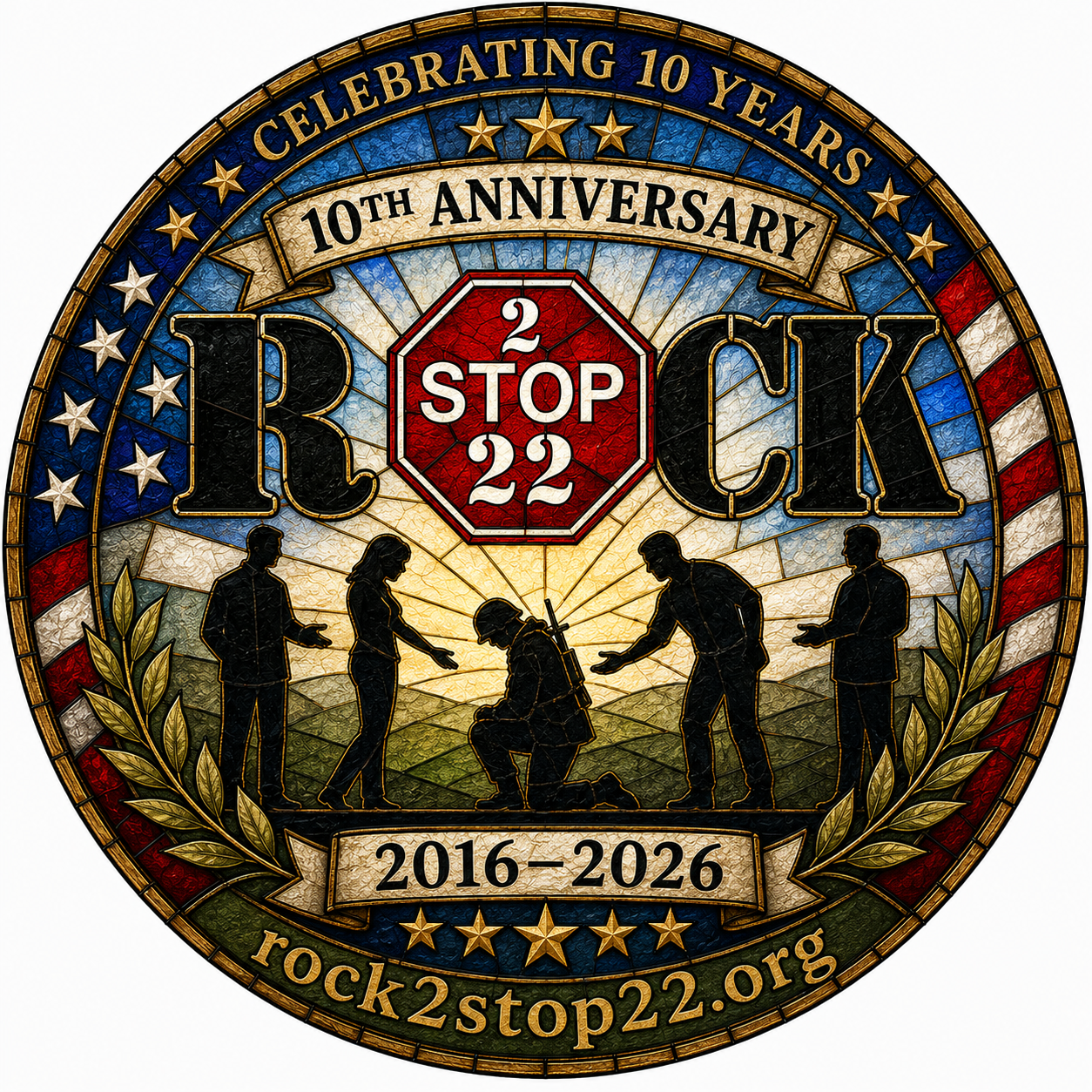 Rock2Stop22 Circle Stained Glass