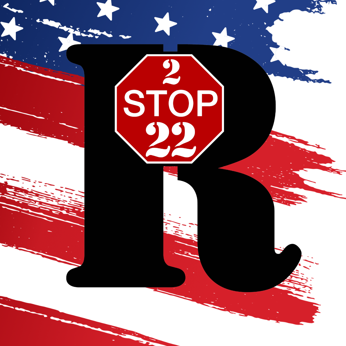 Rock2Stop22 R Painted Flag