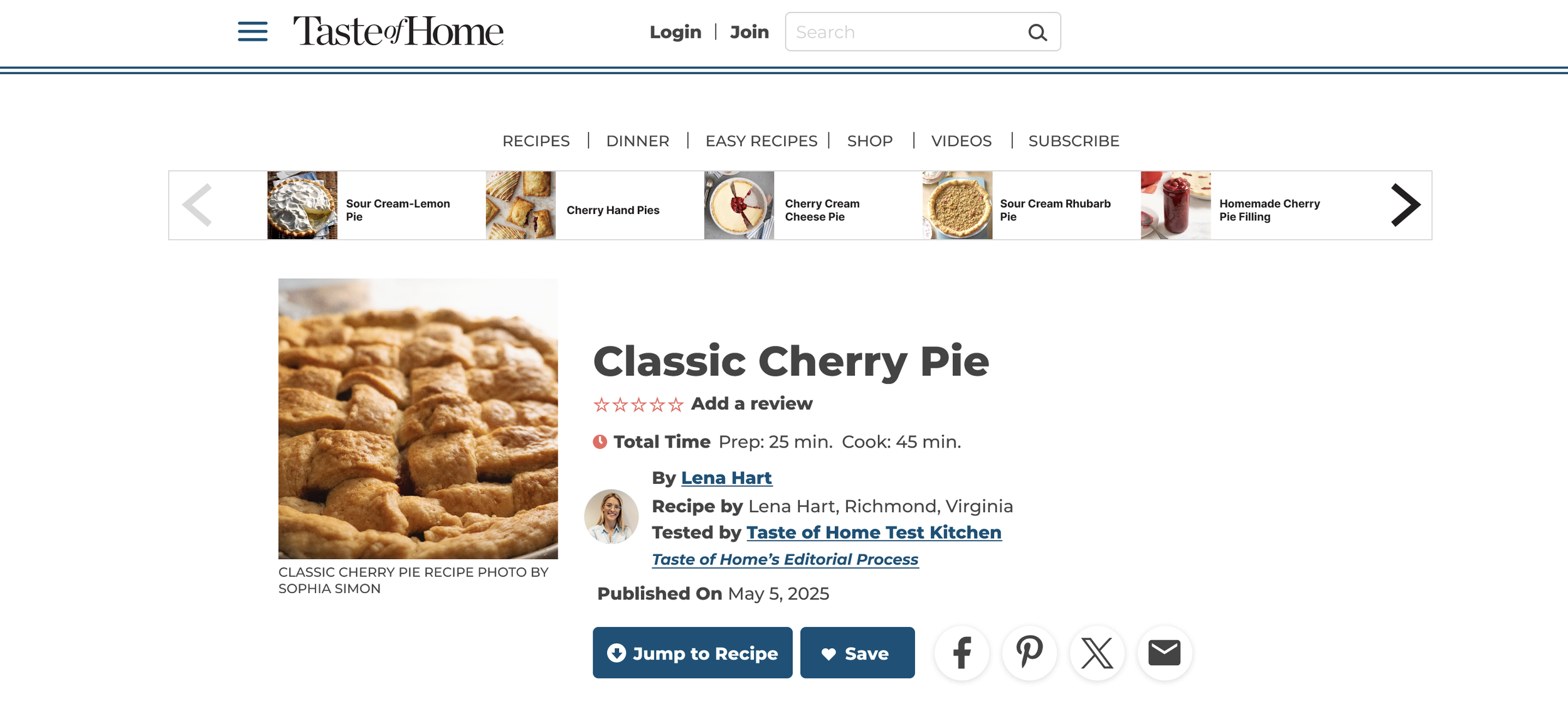 Taste of Home - Figma Class Project