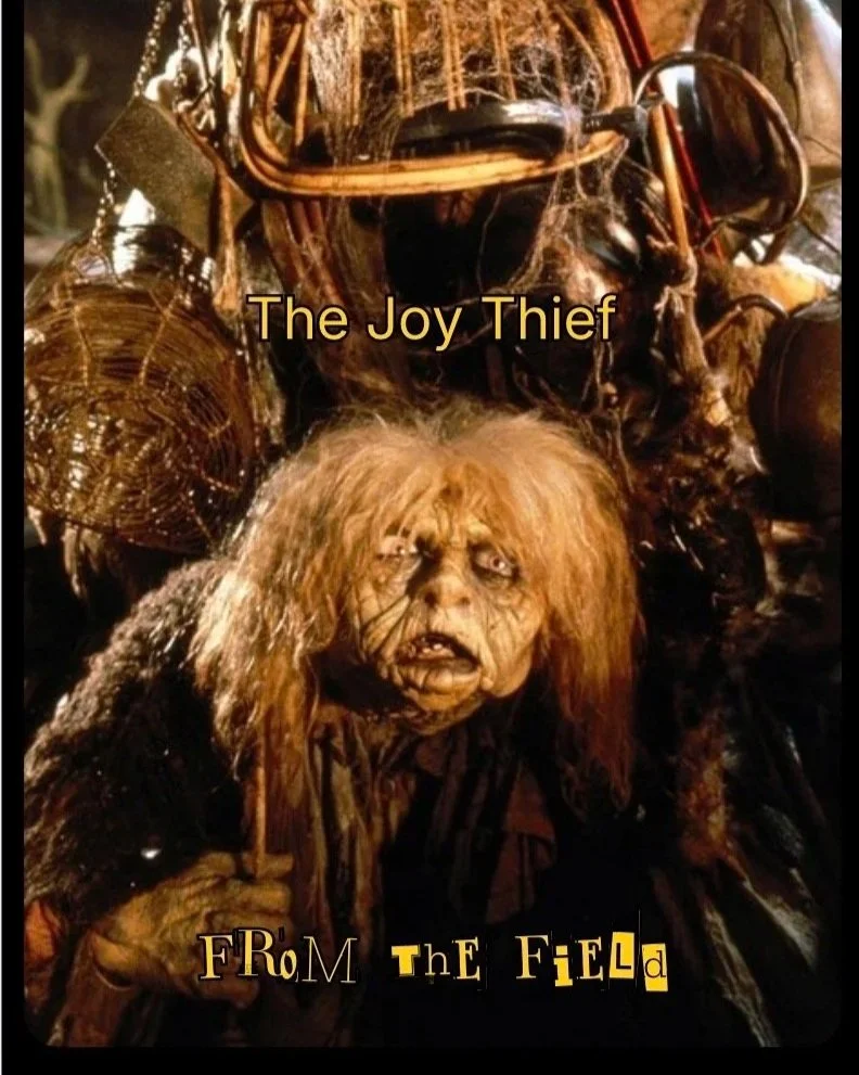 an image of the Junk Lady from the film Labyrinth symbolizing the one who steals your time and attention