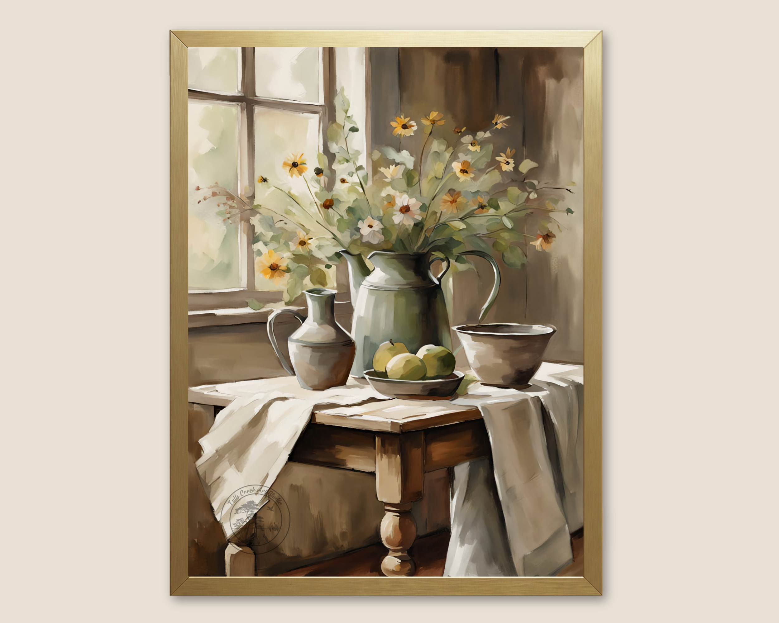 Wildflowers in a pitcher