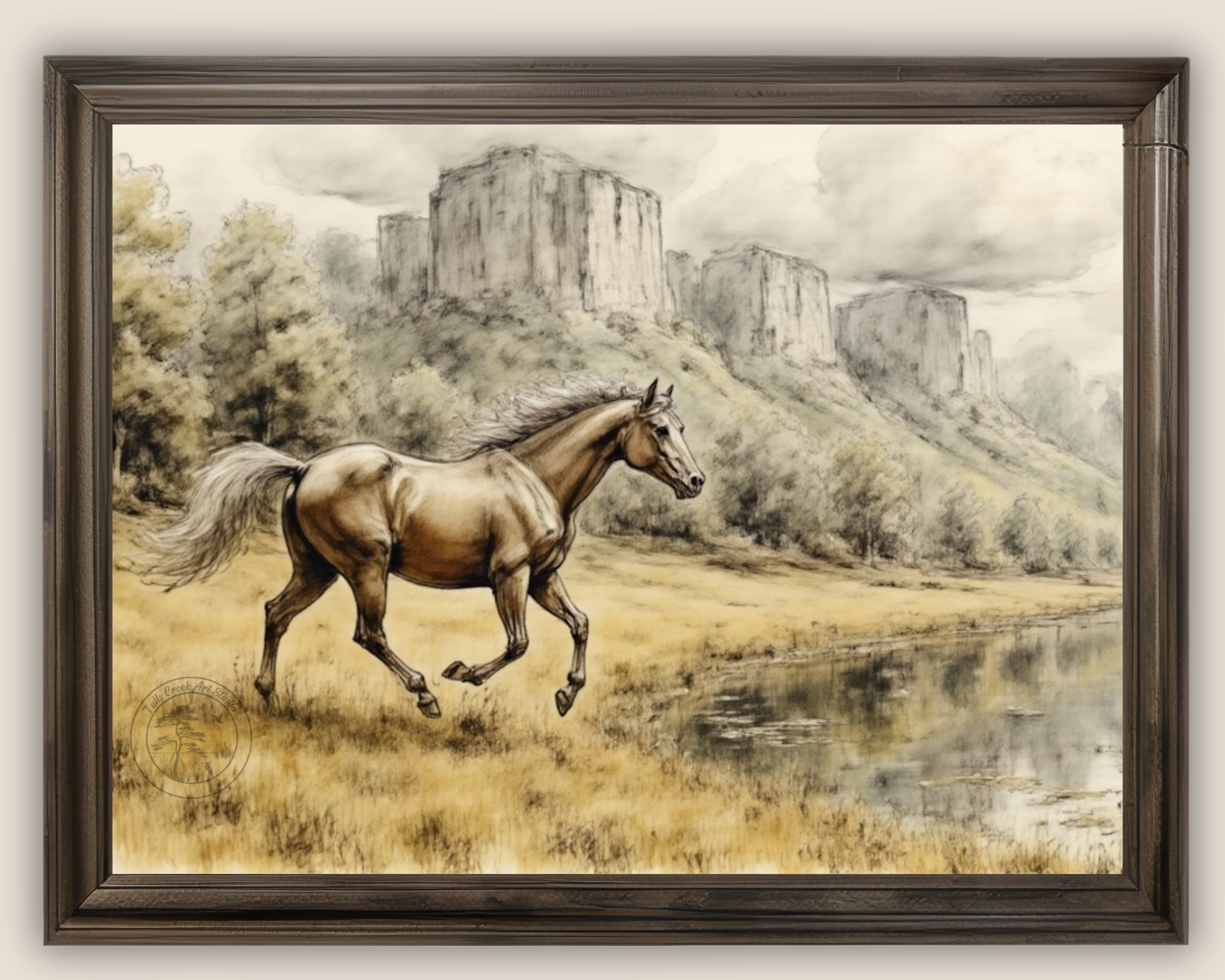 Sketch-style horse artwork