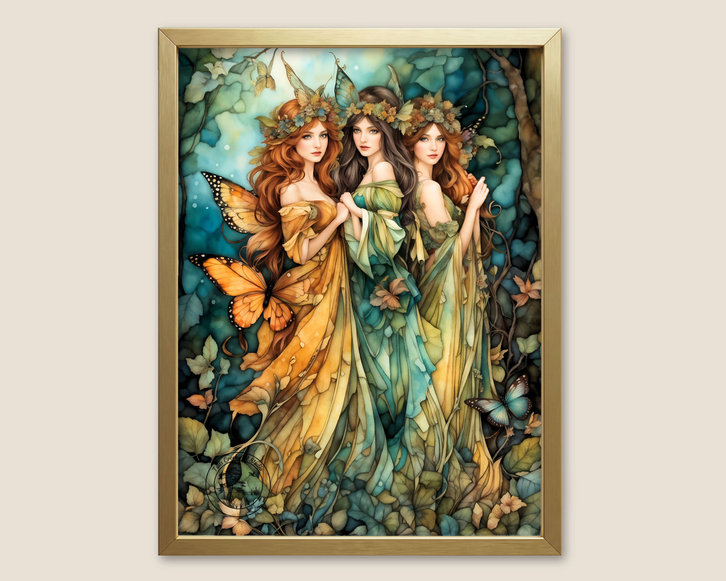3 Watercolor Fairy Sisters