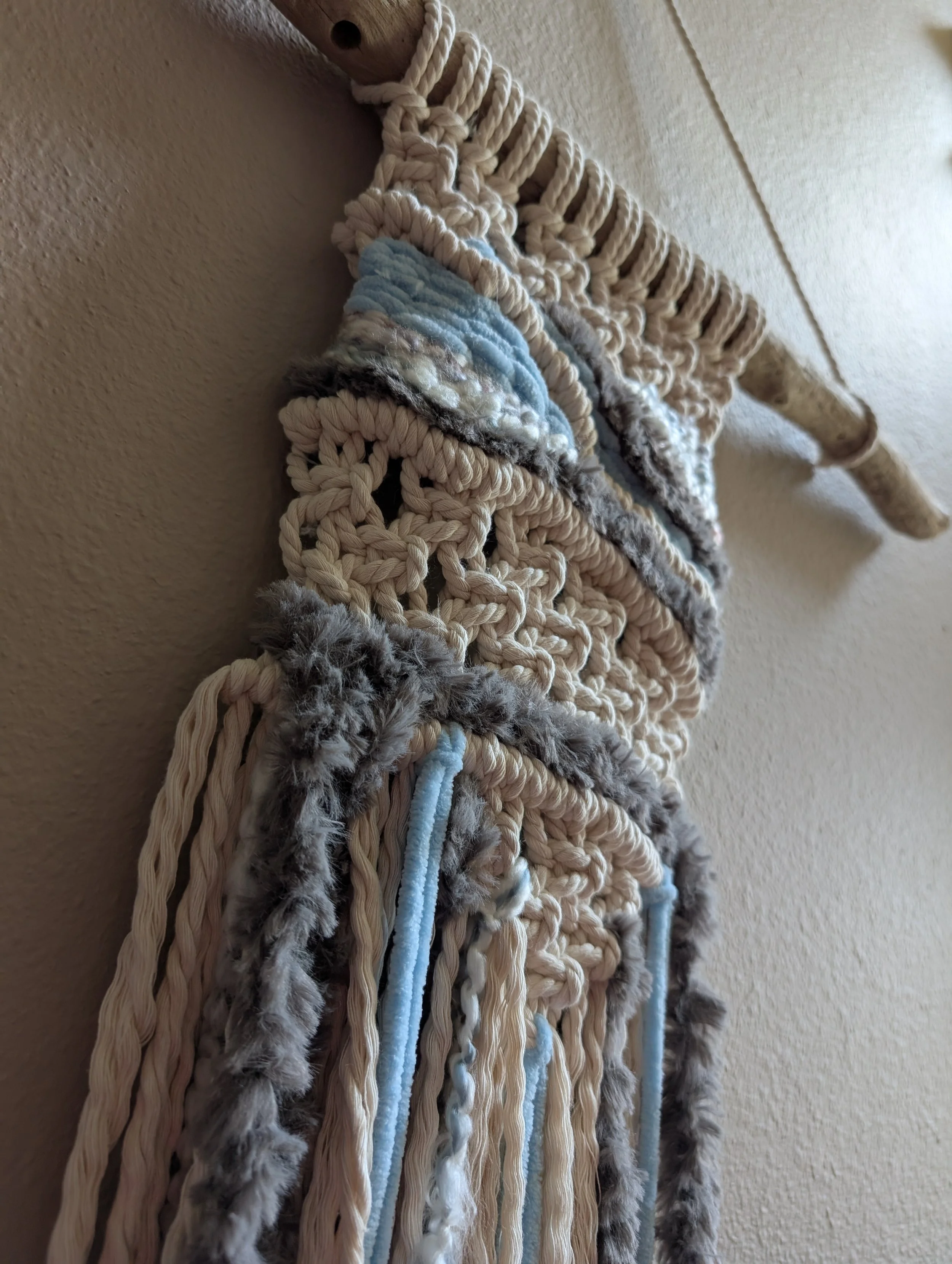 Woven Stories:     Macramé Tapestries with Reclaimed Wood