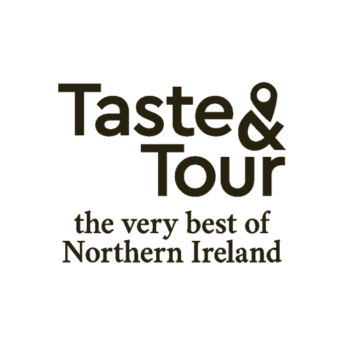 Logo for Taste & Tour promoting Northern Ireland's best offerings.