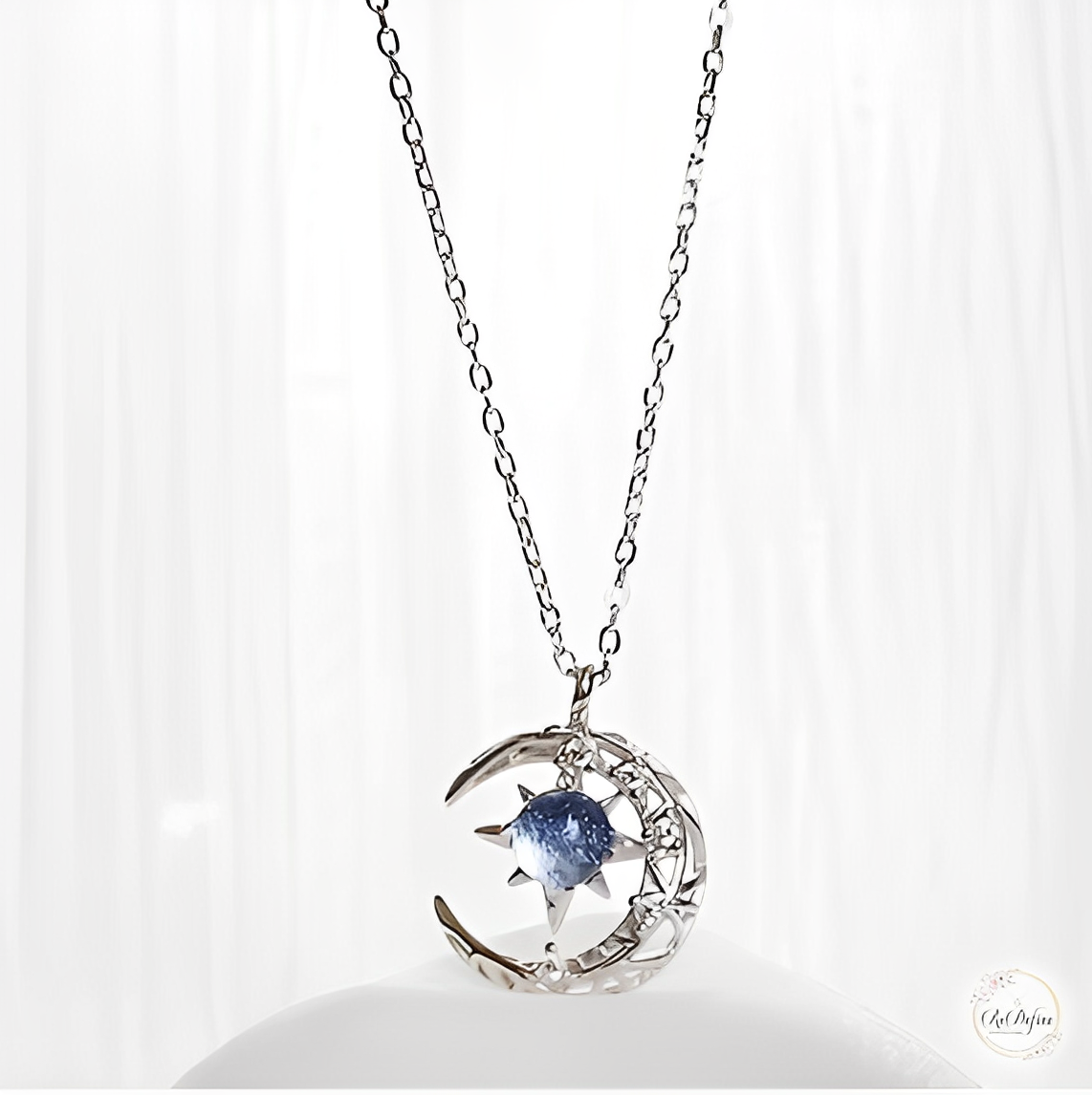 Celestial Harmony Moonstone Pendant Necklace