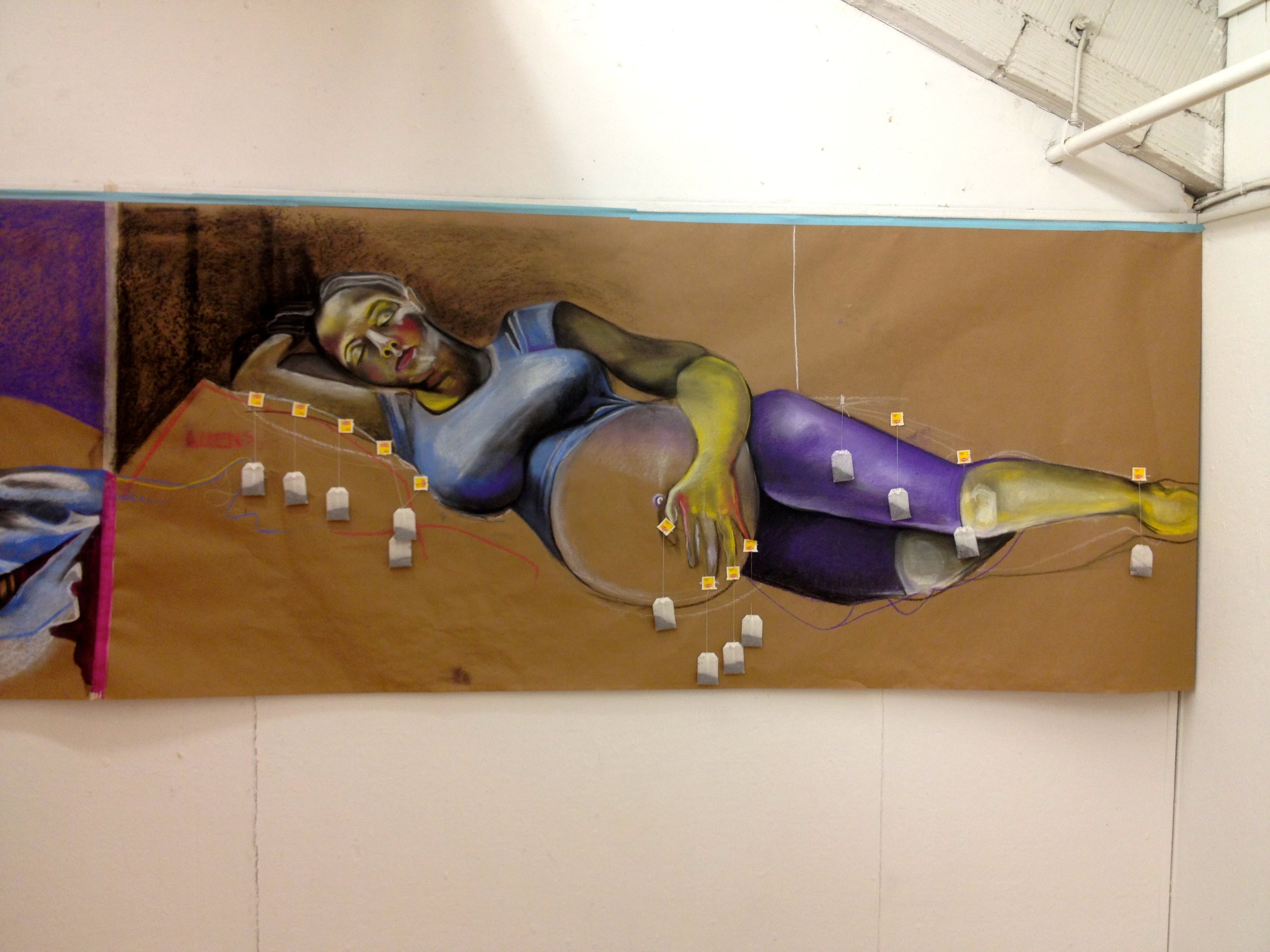 Drawing with a sculptural element