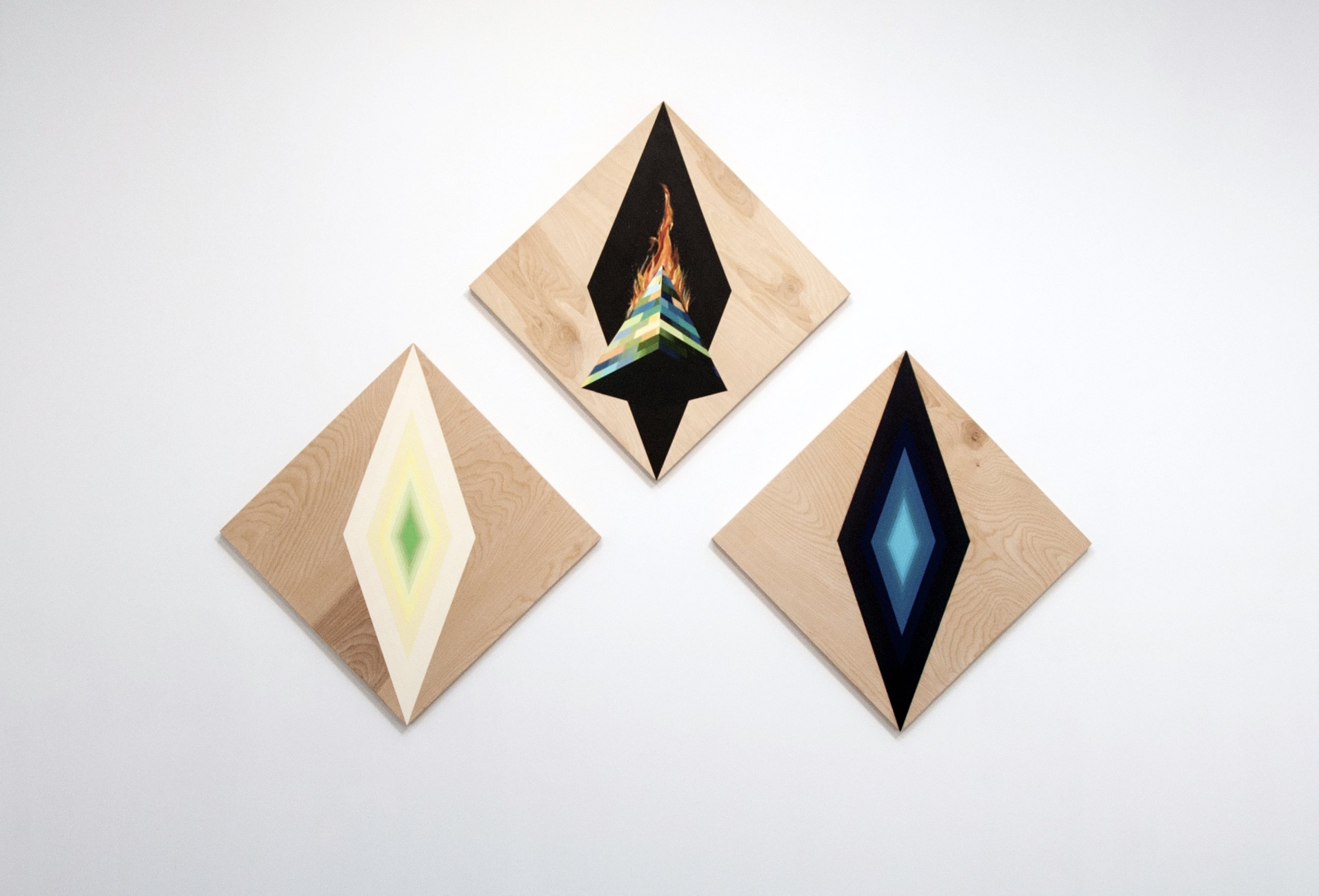 Obelisk on fire (Triptych)