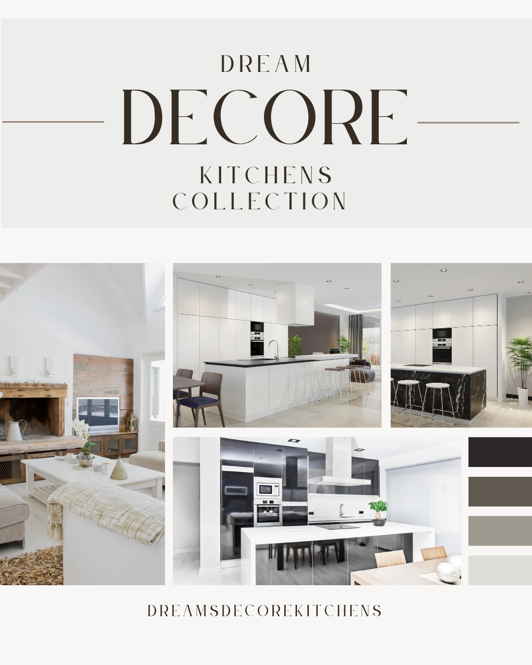 Collection of modern kitchen designs and interior decor styles.