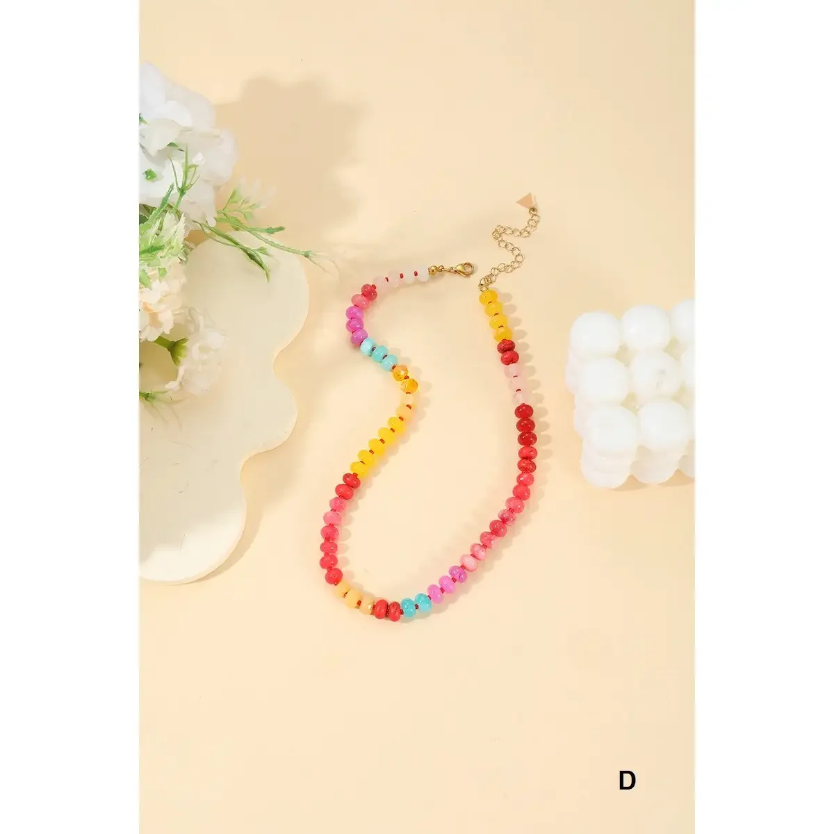 Trendy Natural Agate Gemstone Necklace
