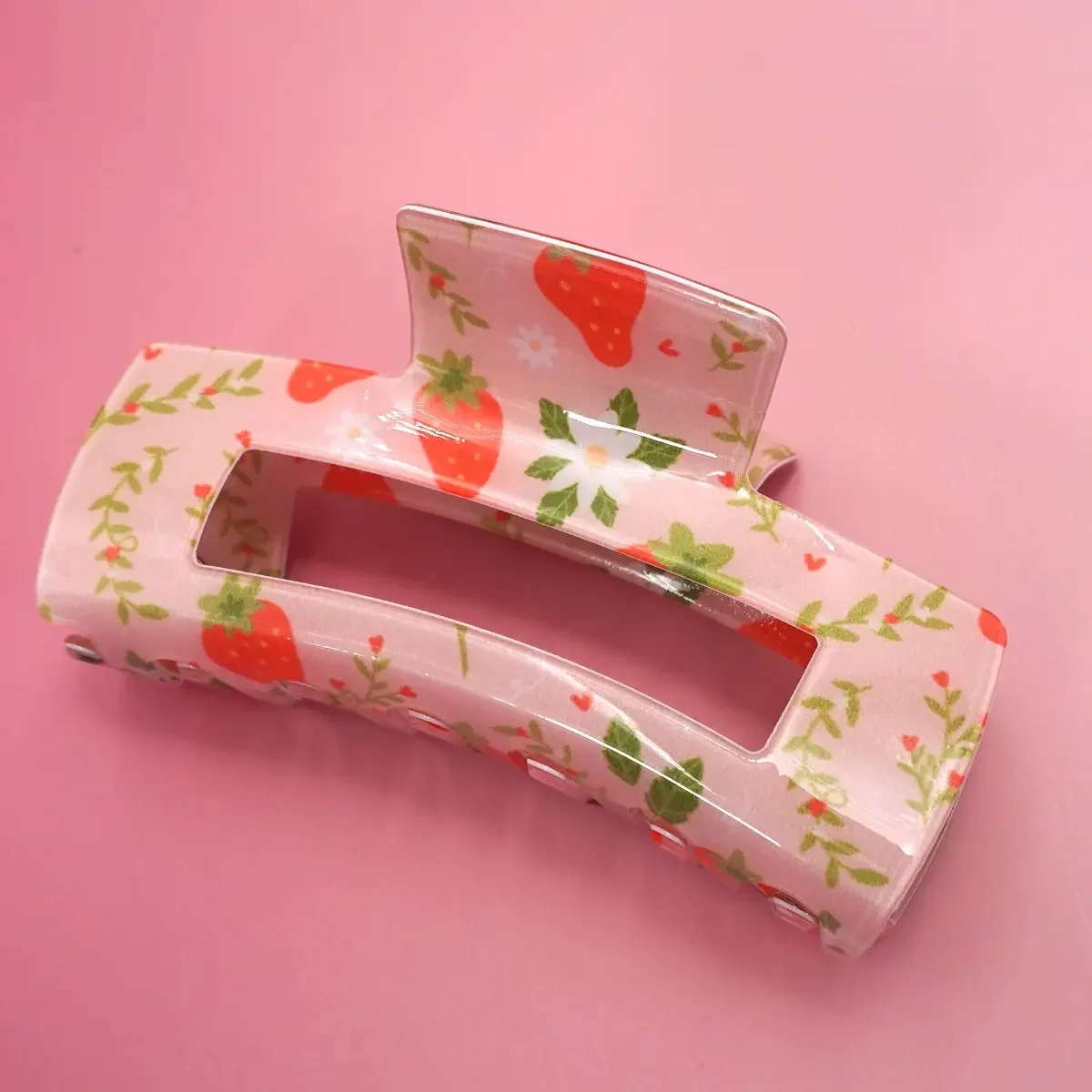 Strawberry Cottagecore Hair Claw Clips