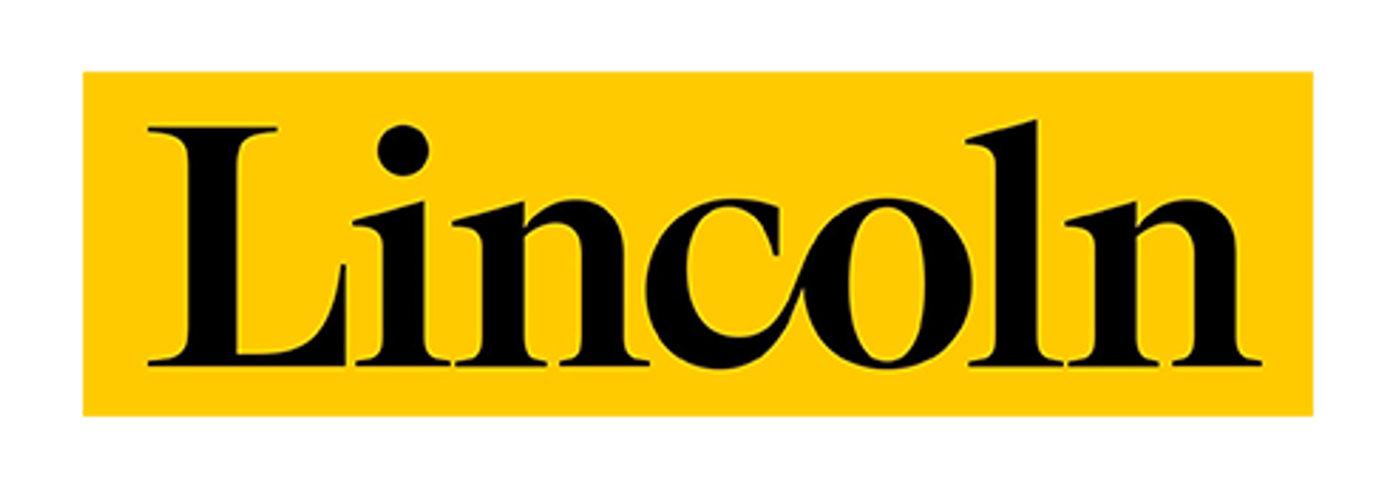 Yellow background with black text reading 'Lincoln'.