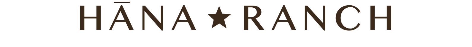 Logo of Hana Ranch with stylized text and star symbol.