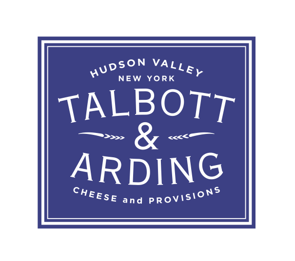 Logo for Talbott & Arding, a cheese and provisions shop in Hudson Valley, New York.